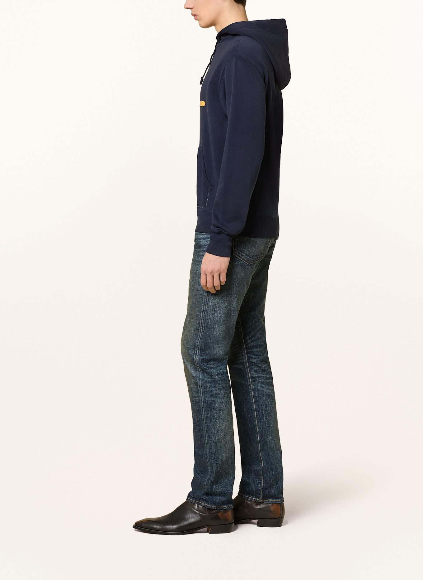 RRL Hoodie: DARK BLUE / DARK YELLOW