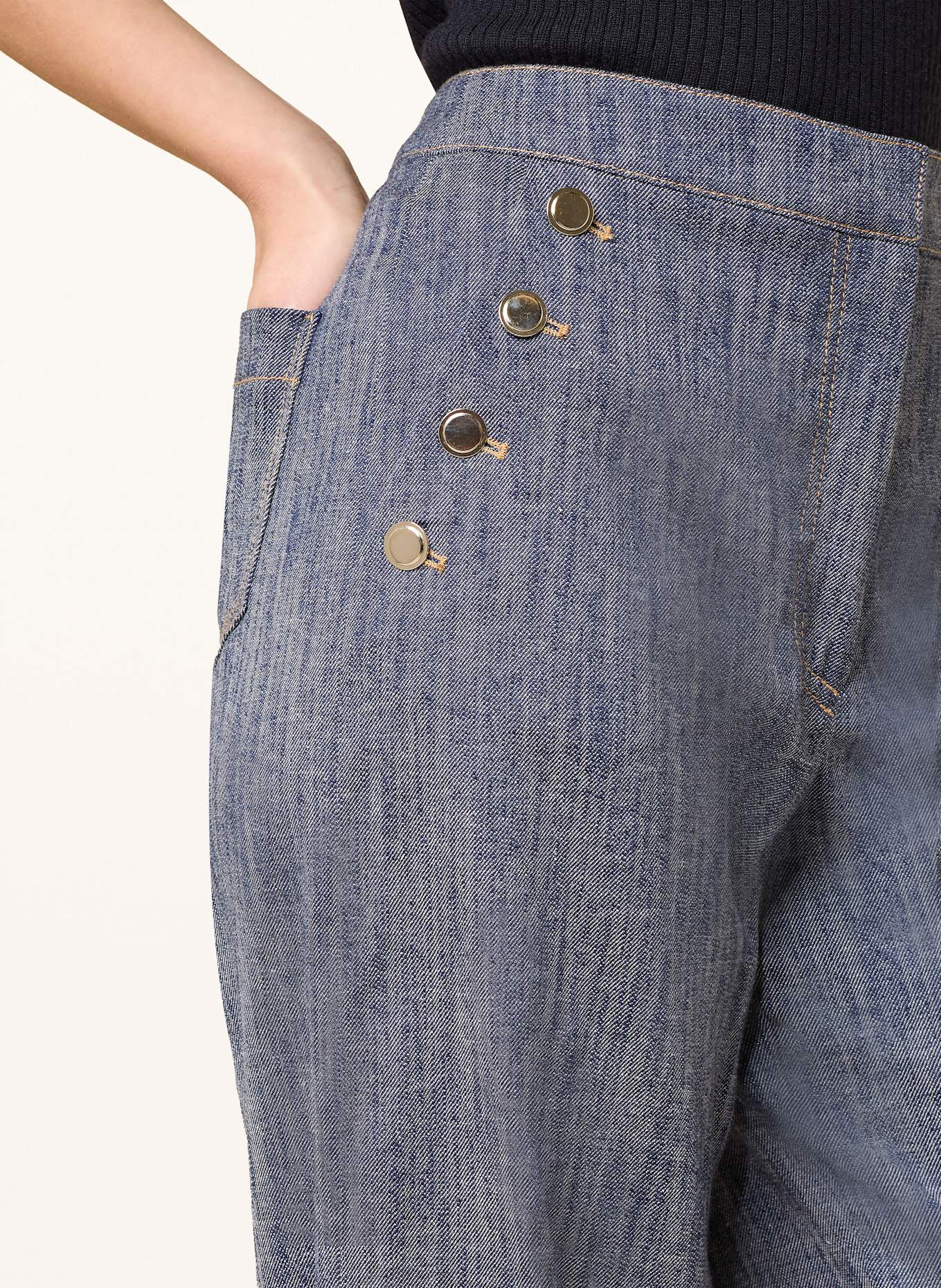 CINQUE Marlenehose CIHAPPY in Jeansoptik: 69 DUNKELBLAU