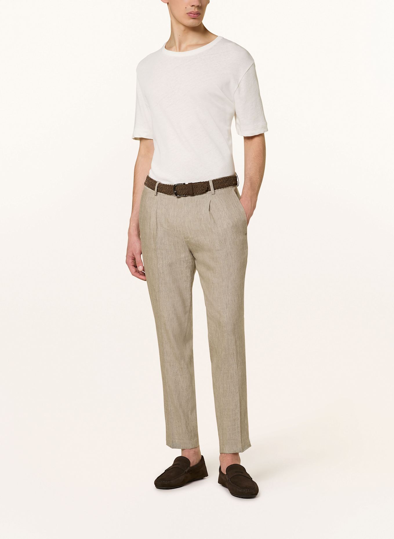 CINQUE Anzughose CISALTO Tapered Fit mit Leinen: 85 GRUEN