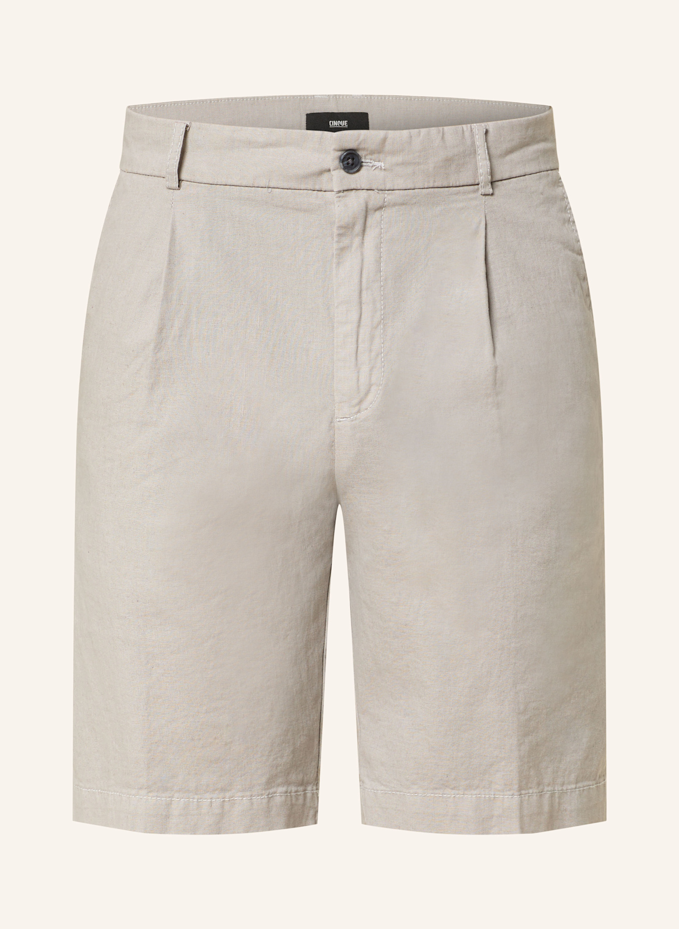 CINQUE Chinoshorts CISALTO Regular Fit mit Leinen: GRAU