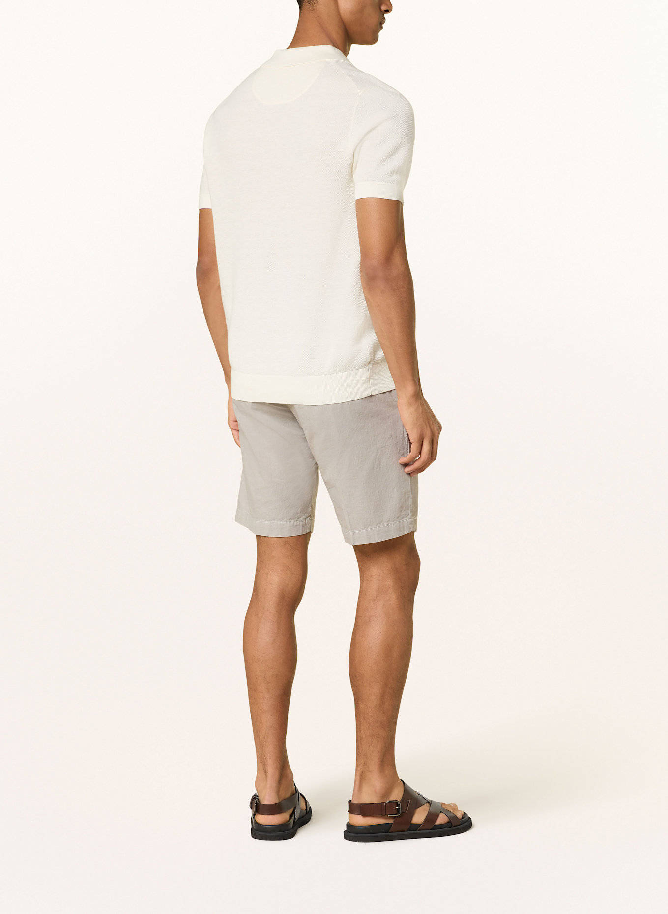 CINQUE Chinoshorts CISALTO Regular Fit mit Leinen: GRAU