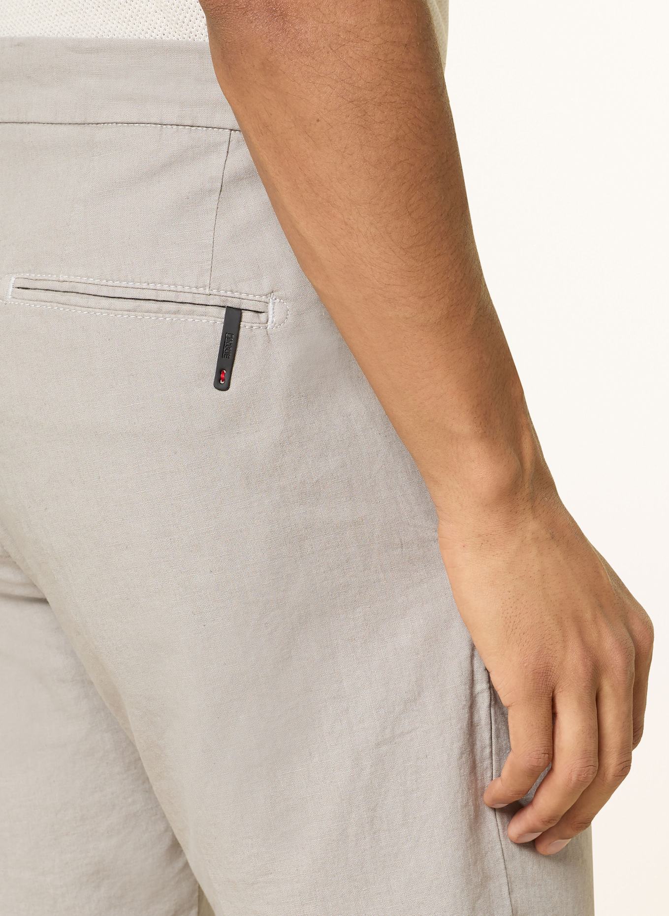CINQUE Chinoshorts CISALTO Regular Fit mit Leinen: GRAU