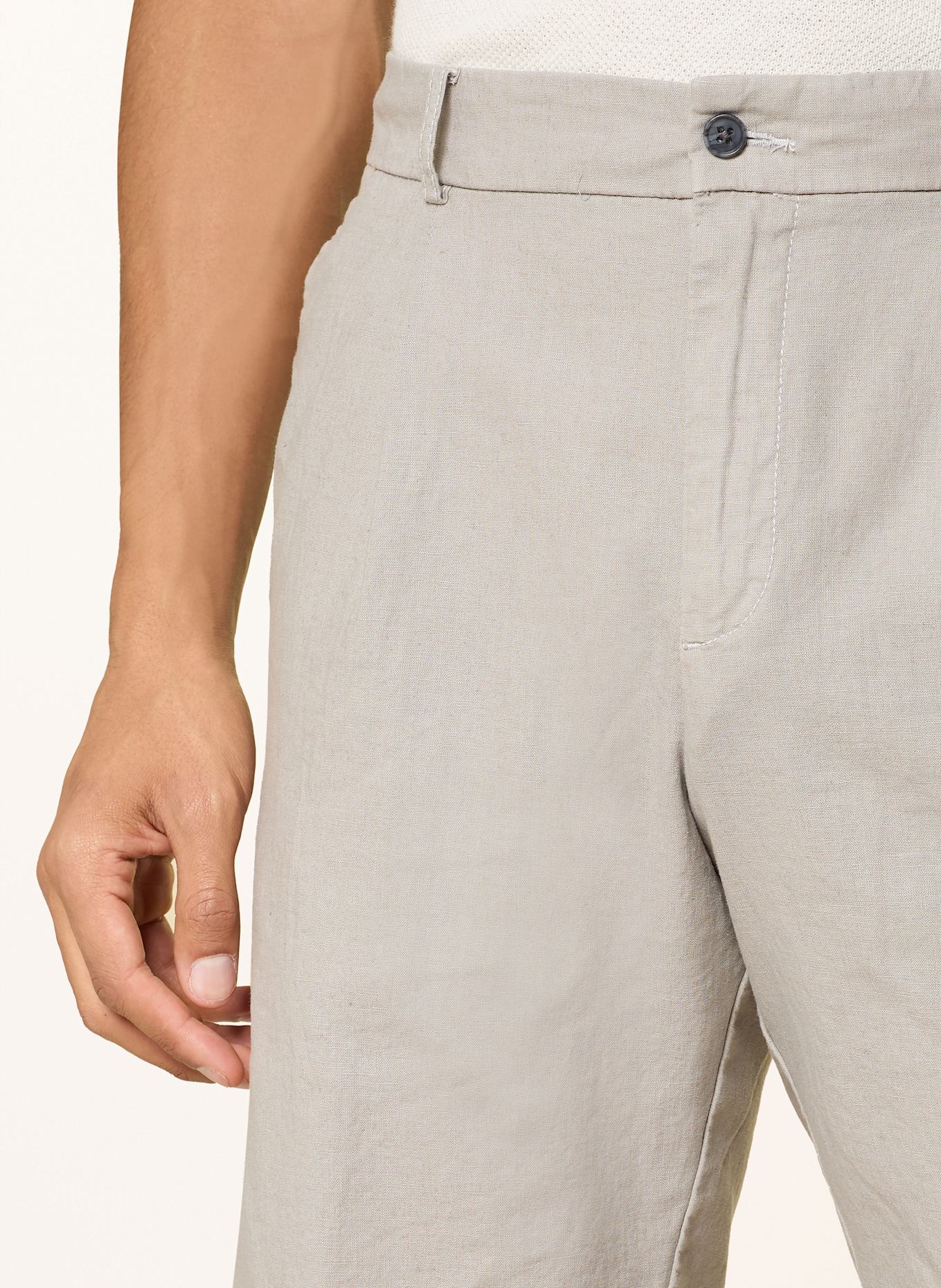 CINQUE Chinoshorts CISALTO Regular Fit mit Leinen: GRAU
