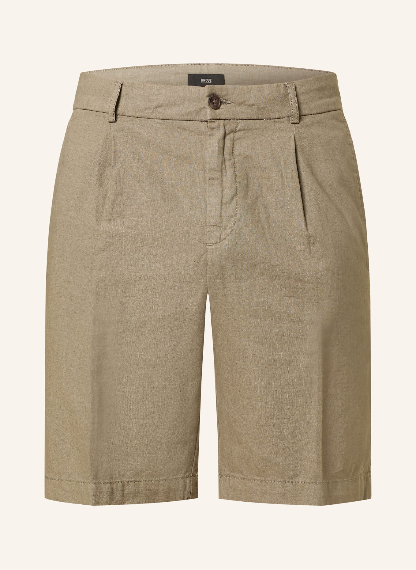 CINQUE Chinoshorts CISALTO Regular Fit mit Leinen: KHAKI