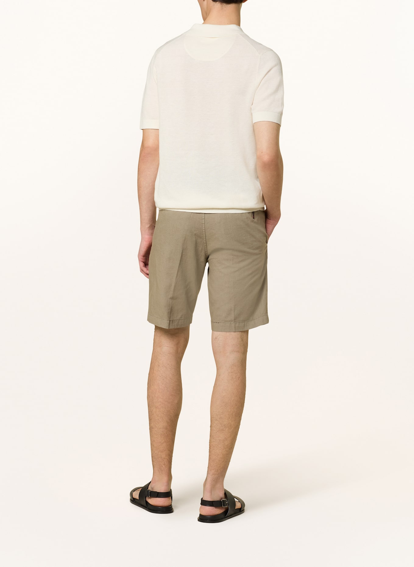 CINQUE Chinoshorts CISALTO Regular Fit mit Leinen: KHAKI