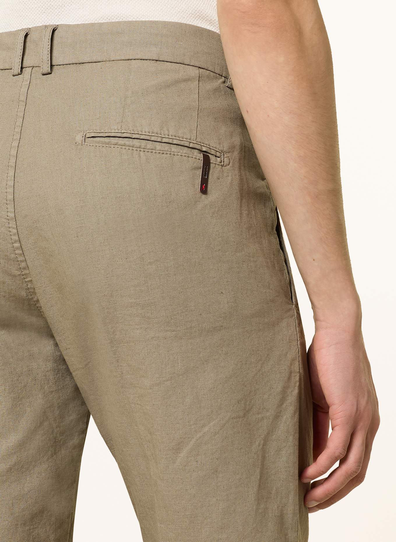 CINQUE Chinoshorts CISALTO Regular Fit mit Leinen: KHAKI