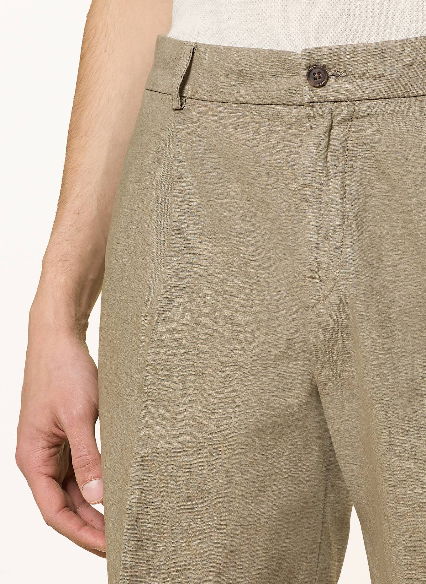 CINQUE Chinoshorts CISALTO Regular Fit mit Leinen: KHAKI
