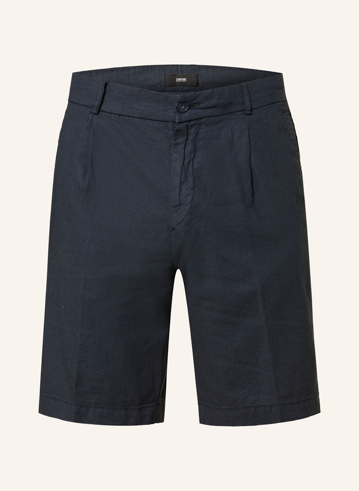 CINQUE Chinoshorts CISALTO Regular Fit mit Leinen: DUNKELBLAU