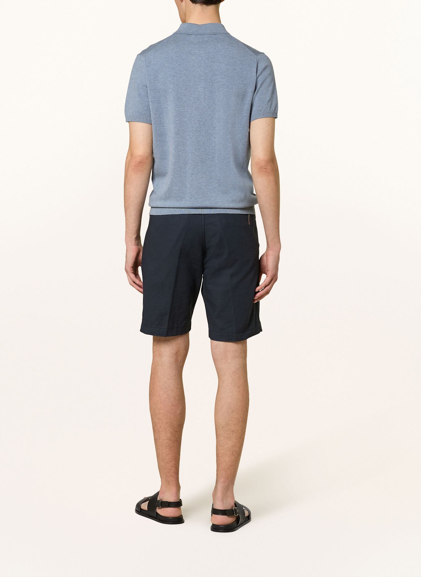 CINQUE Chinoshorts CISALTO Regular Fit mit Leinen: DUNKELBLAU