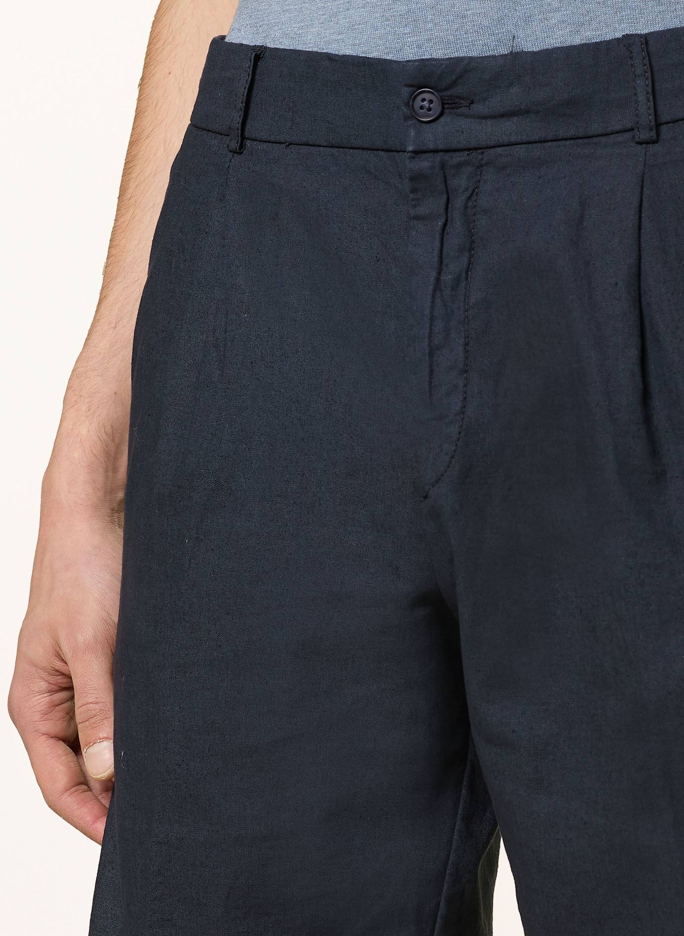 CINQUE Chinoshorts CISALTO Regular Fit mit Leinen: DUNKELBLAU