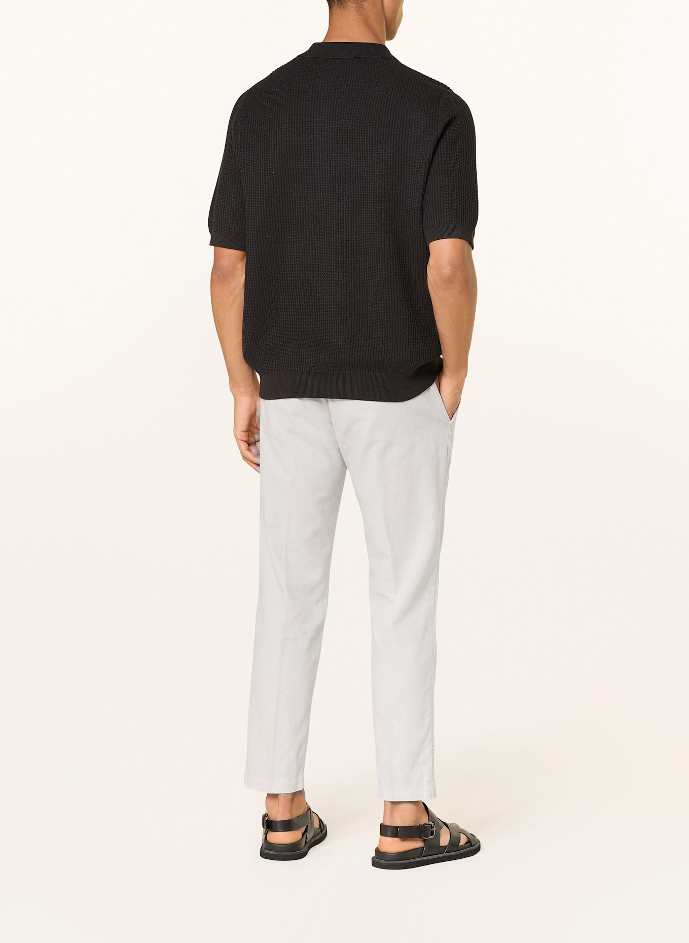 CINQUE Chino CIJULI-O Modern Fit mit Leinen: HELLGRAU