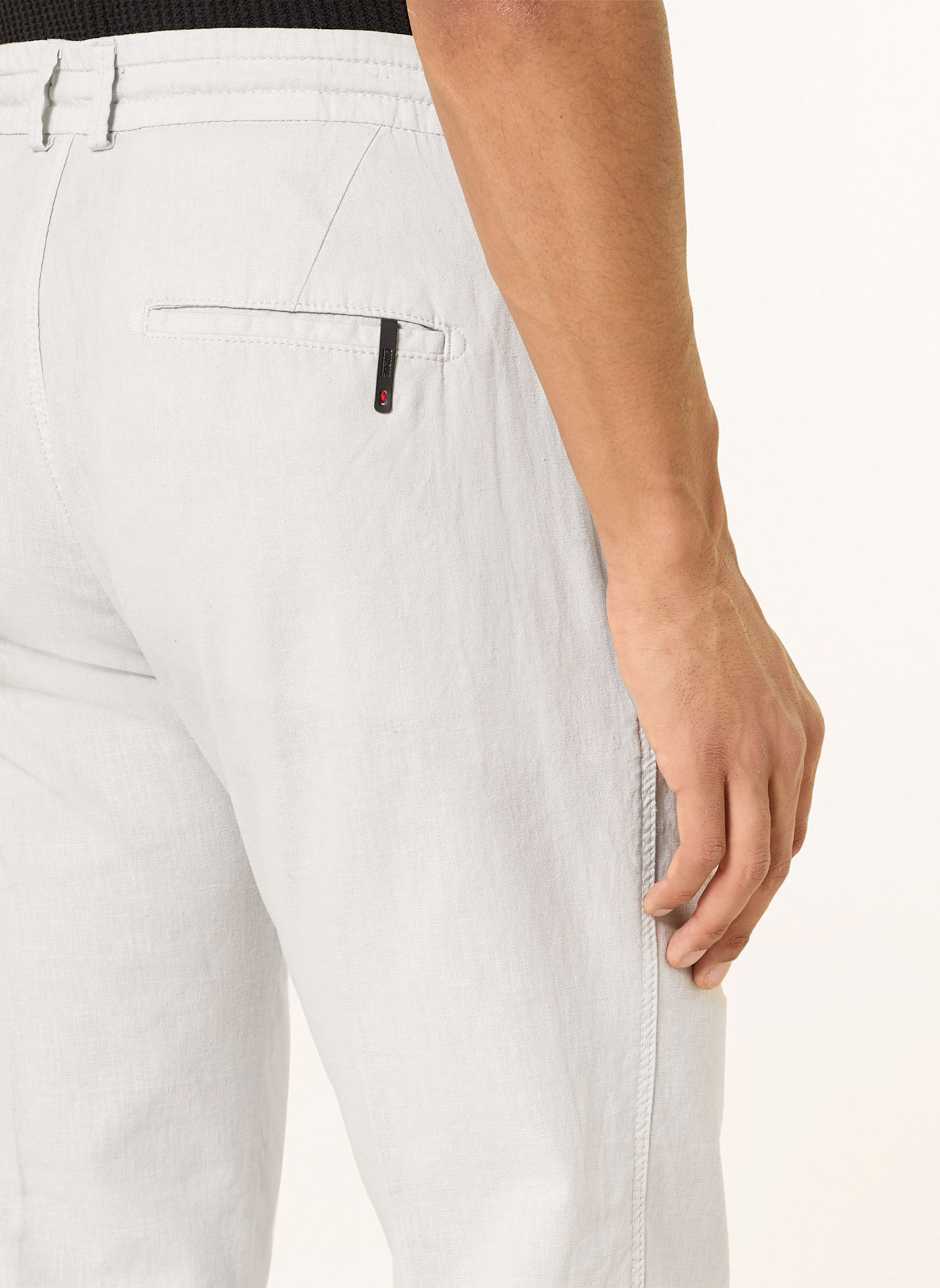 CINQUE Chino CIJULI-O Modern Fit mit Leinen: HELLGRAU