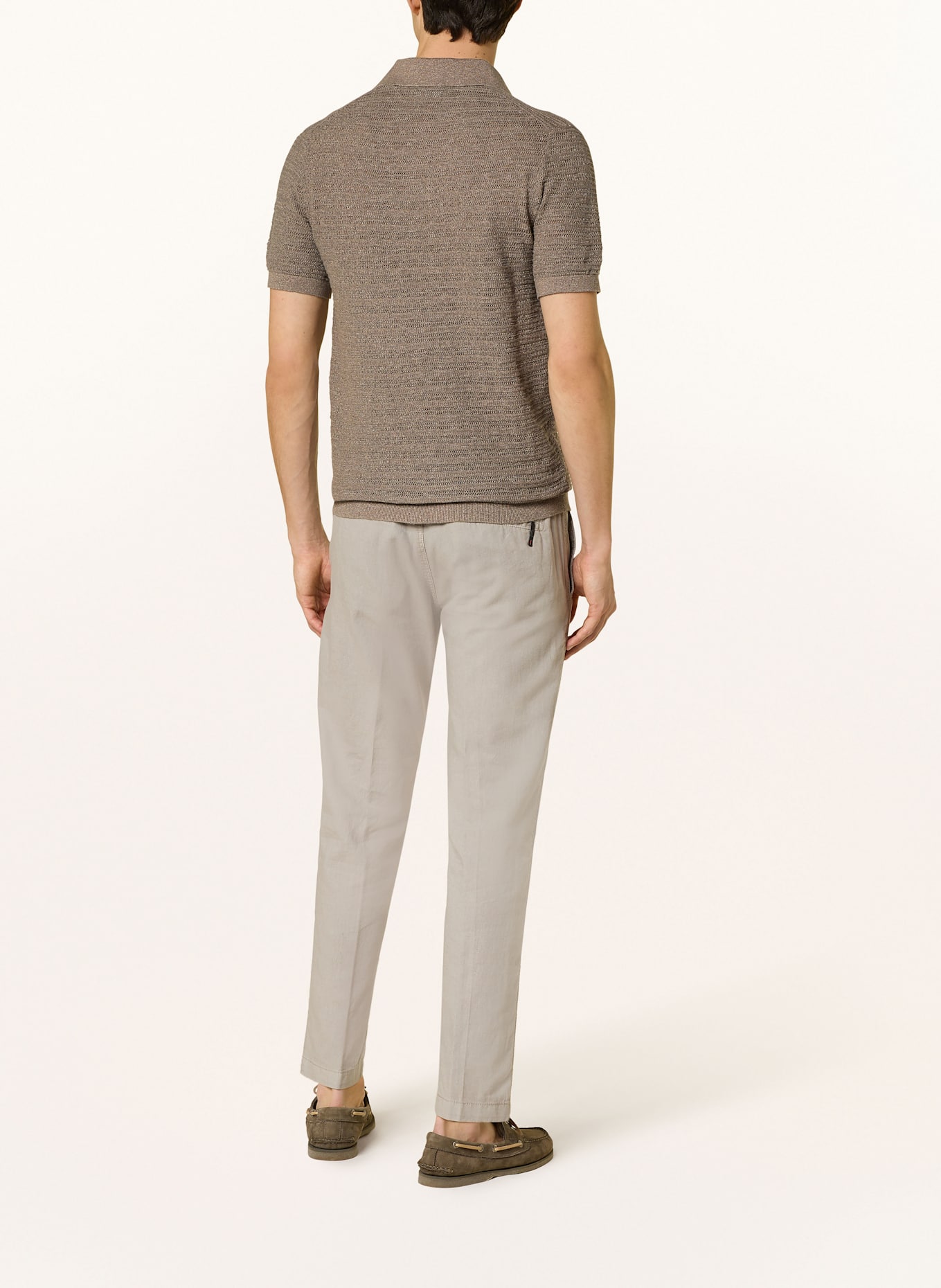 CINQUE Chino CIJULI-O Modern Fit mit Leinen: HELLGRAU