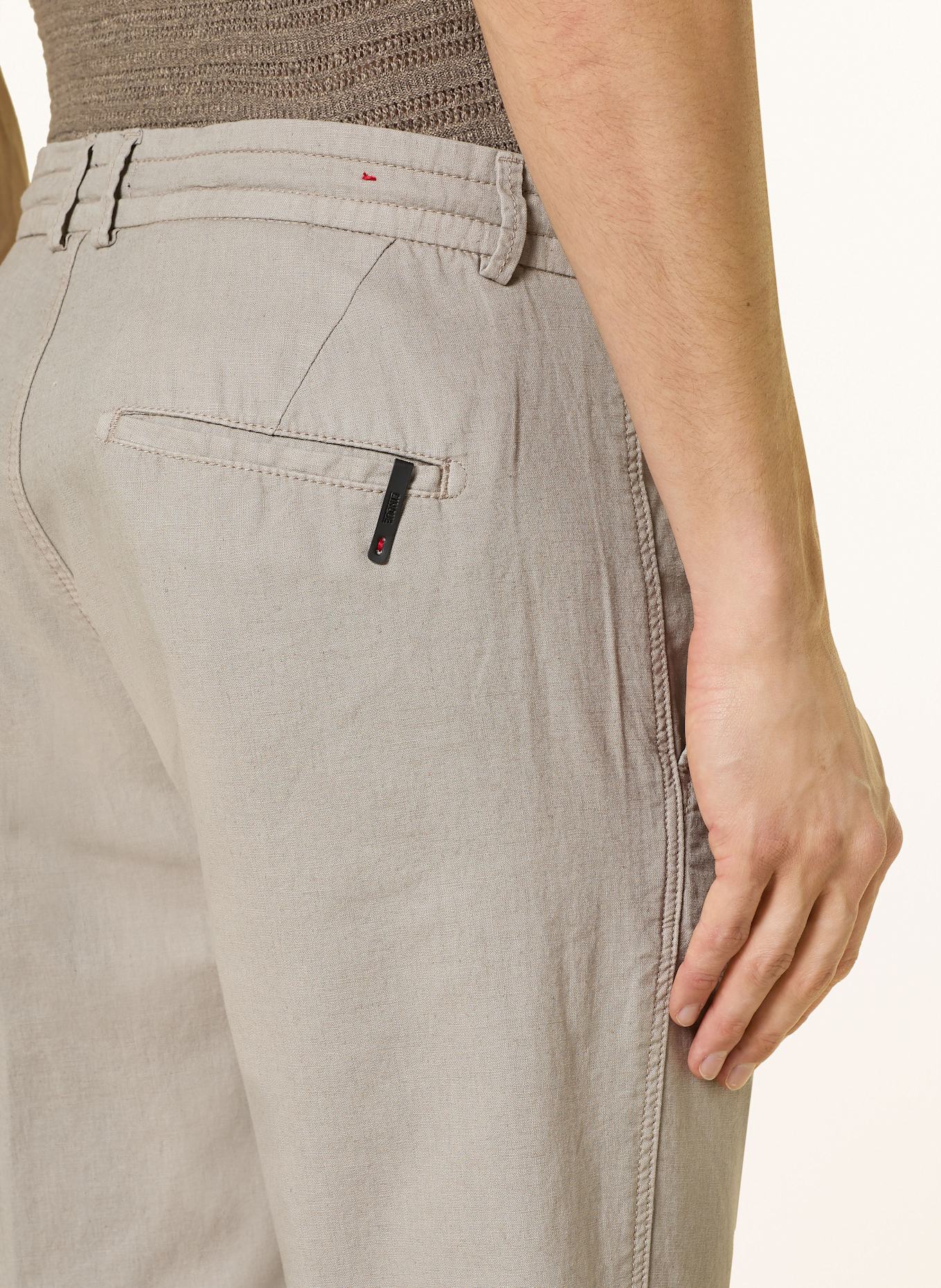 CINQUE Chino CIJULI-O Modern Fit mit Leinen: HELLGRAU