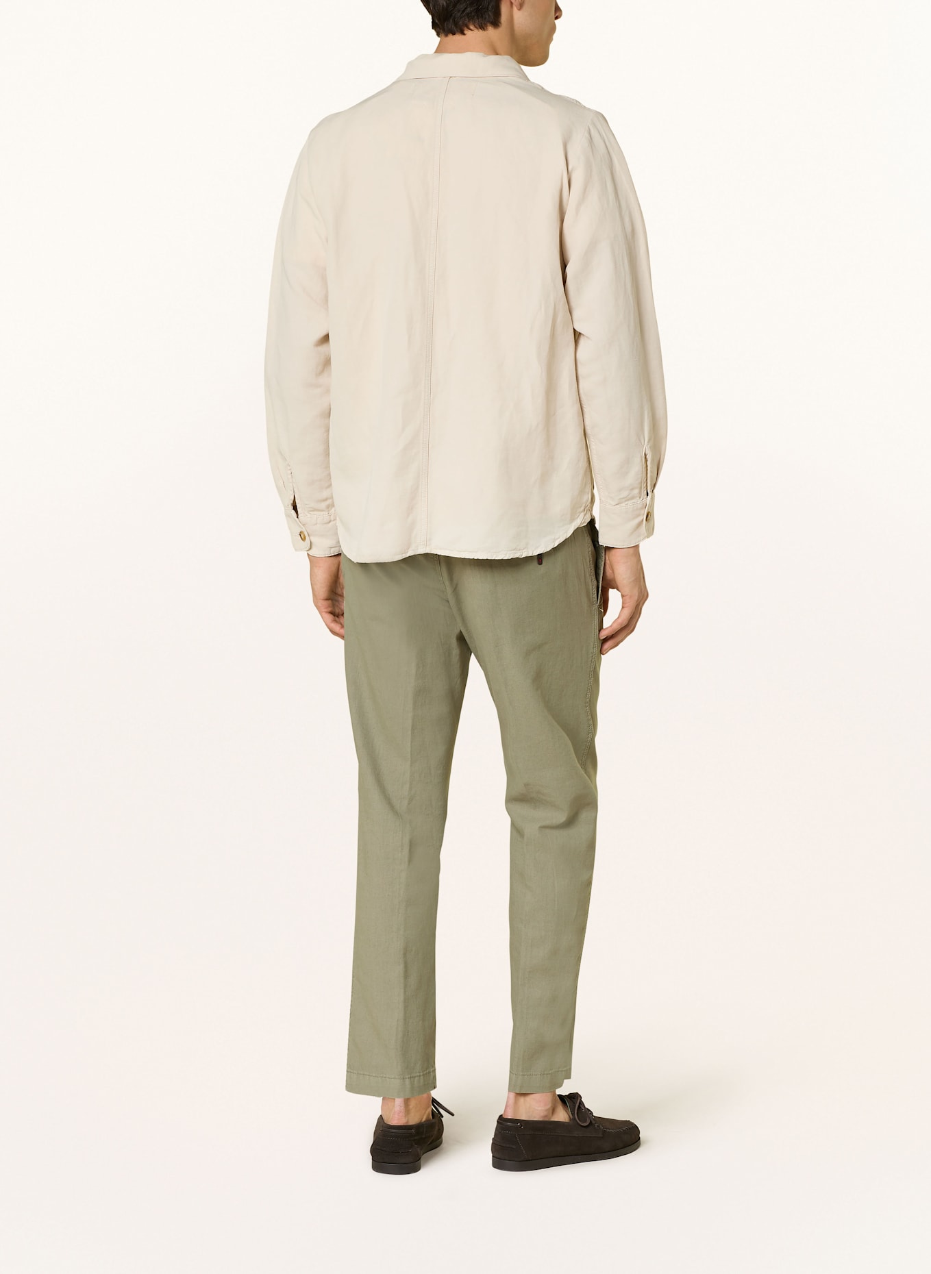 CINQUE Chino CIJULI-O Modern Fit mit Leinen: GRÜN