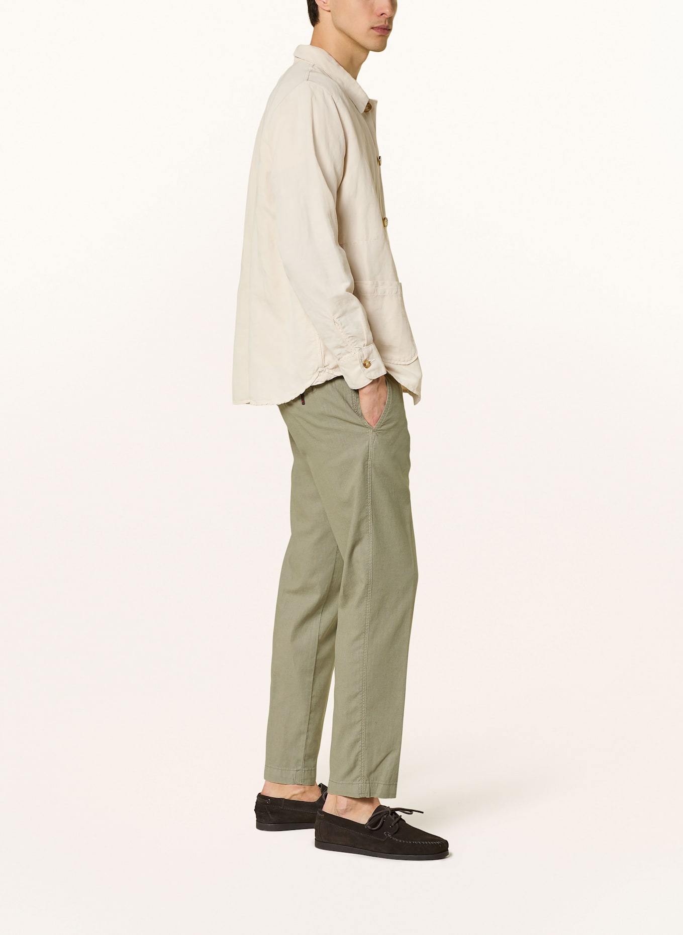 CINQUE Chino CIJULI-O Modern Fit mit Leinen: GRÜN
