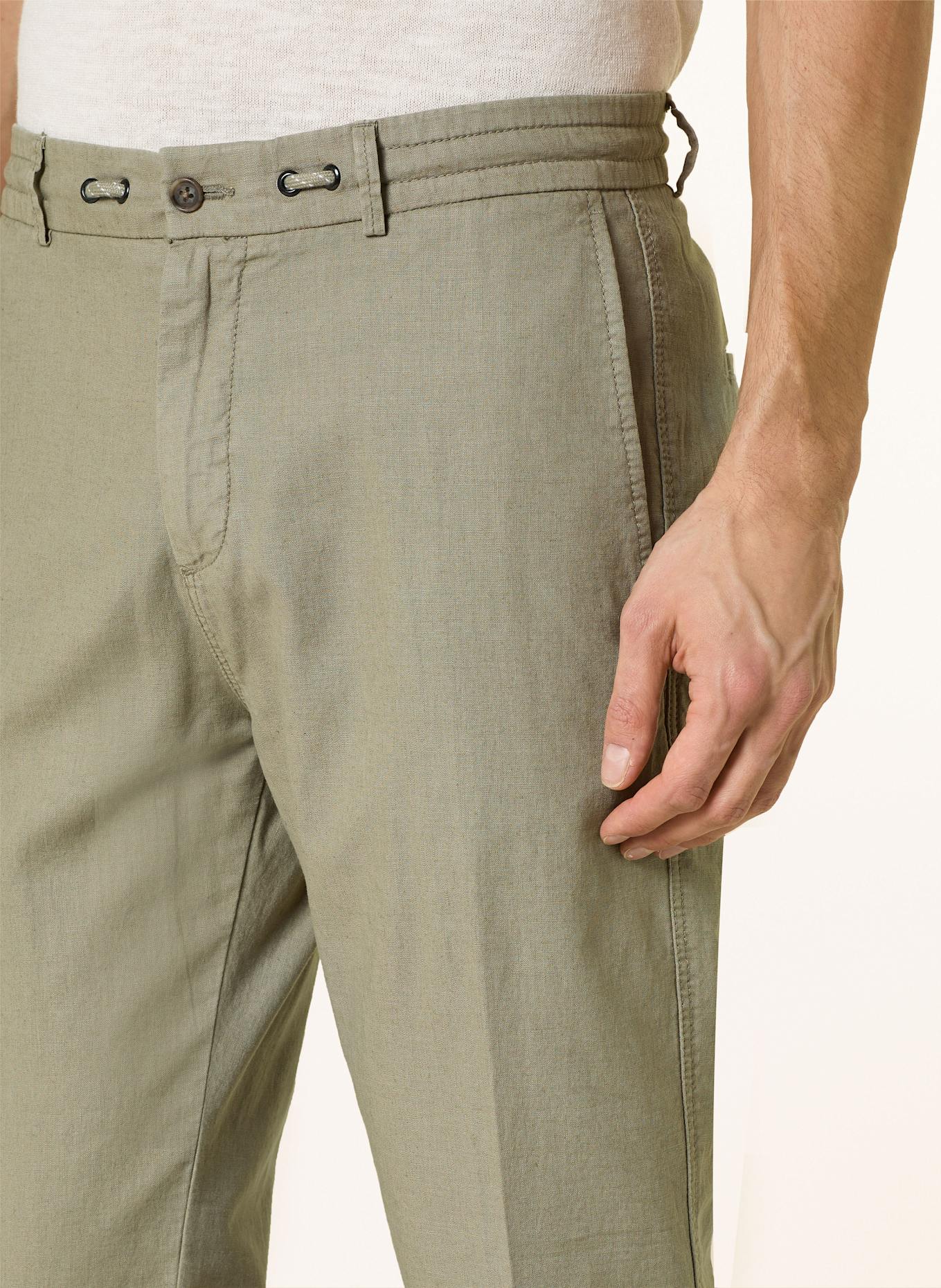 CINQUE Chino CIJULI-O Modern Fit mit Leinen: GRÜN