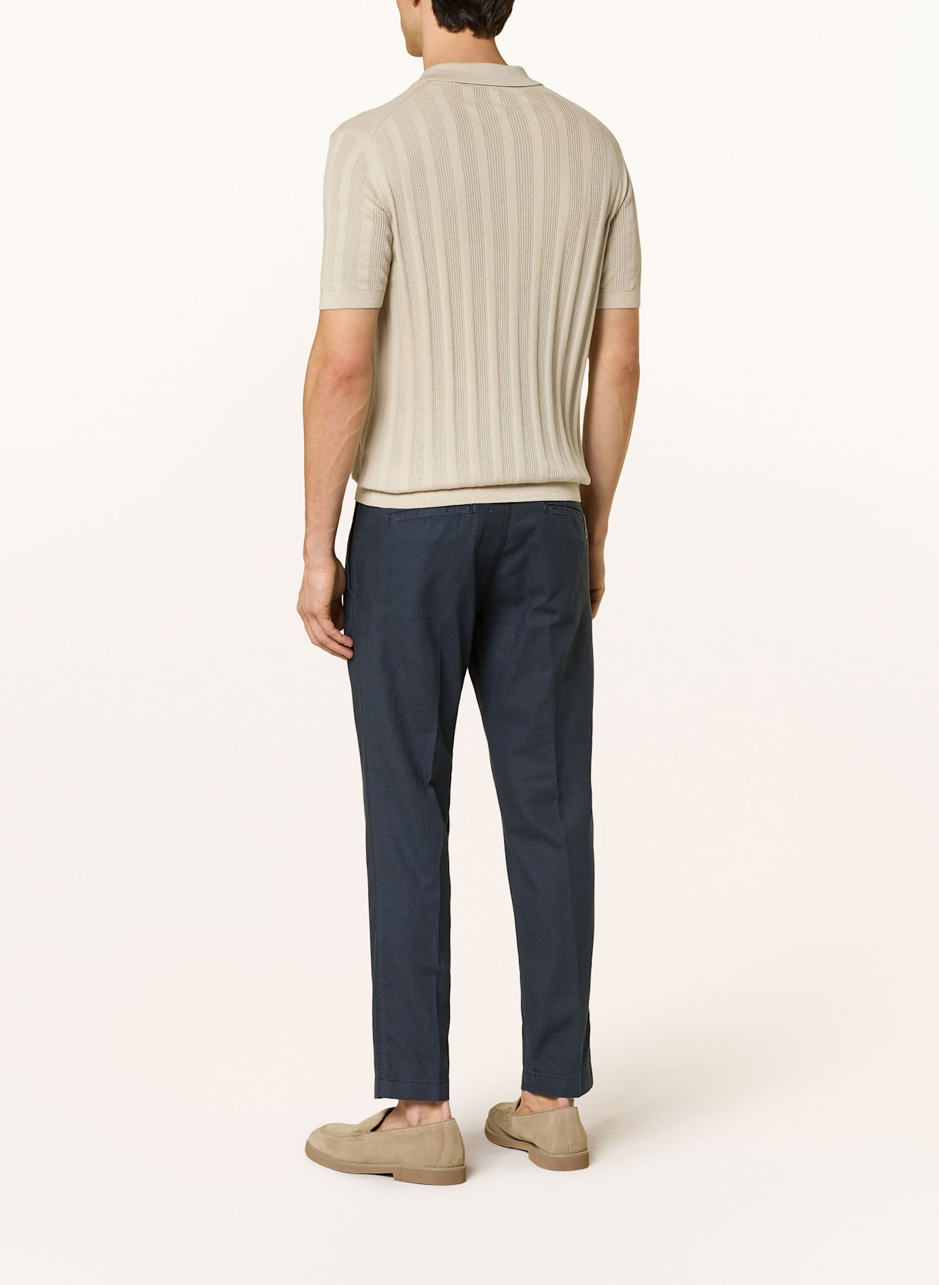 CINQUE Chino CIJULI-O Modern Fit mit Leinen: DUNKELBLAU