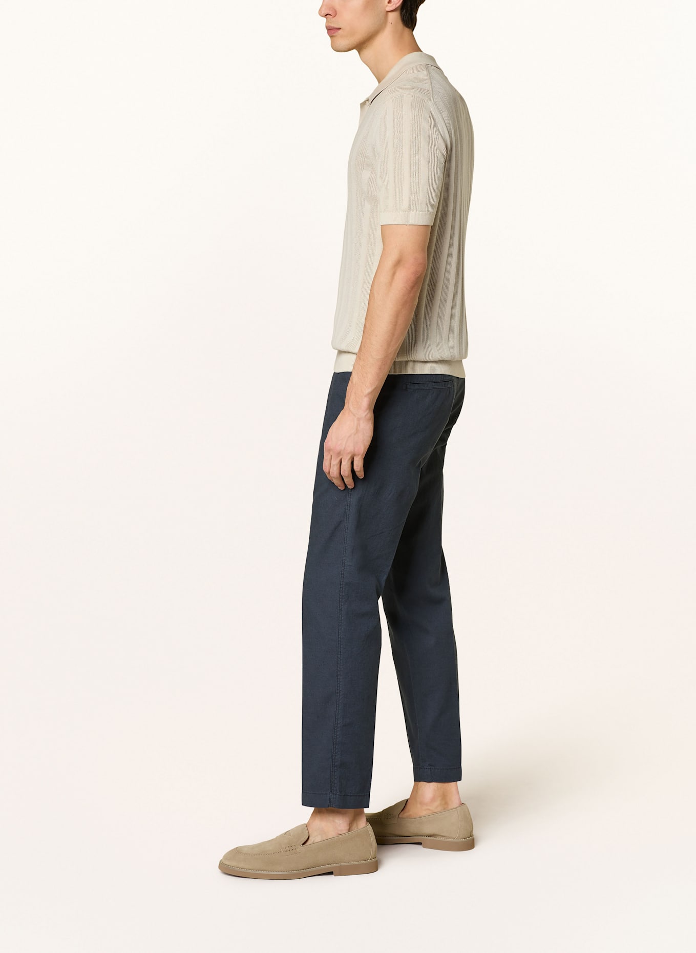 CINQUE Chino CIJULI-O Modern Fit mit Leinen: DUNKELBLAU
