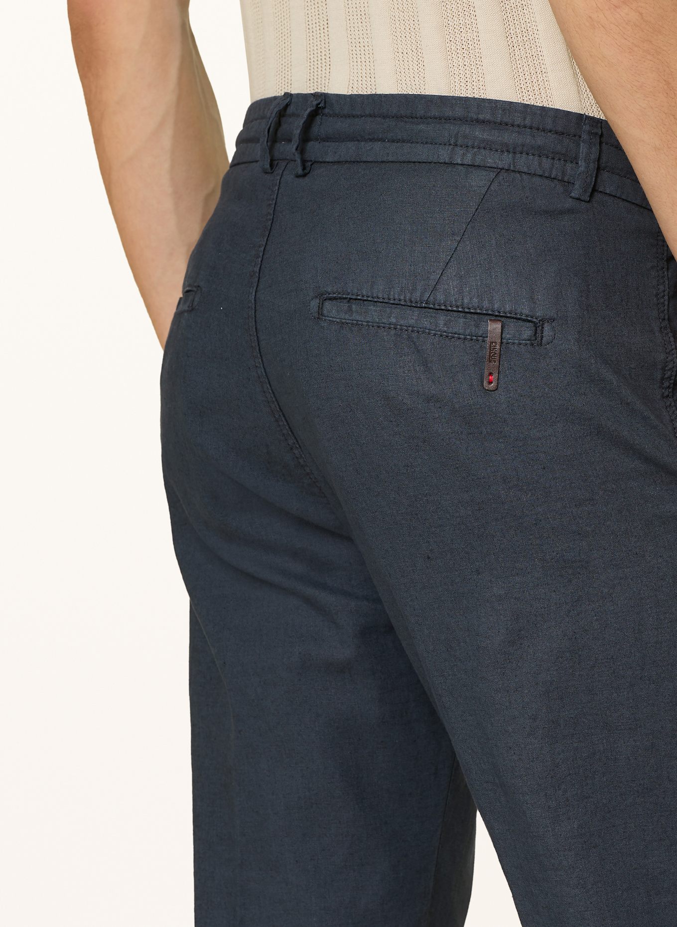 CINQUE Chino CIJULI-O Modern Fit mit Leinen: DUNKELBLAU