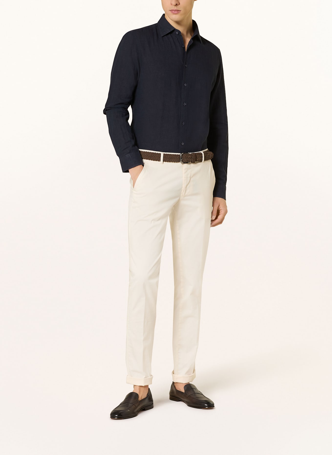 CINQUE Leinenhemd CISTEVEN Slim Fit: DUNKELBLAU