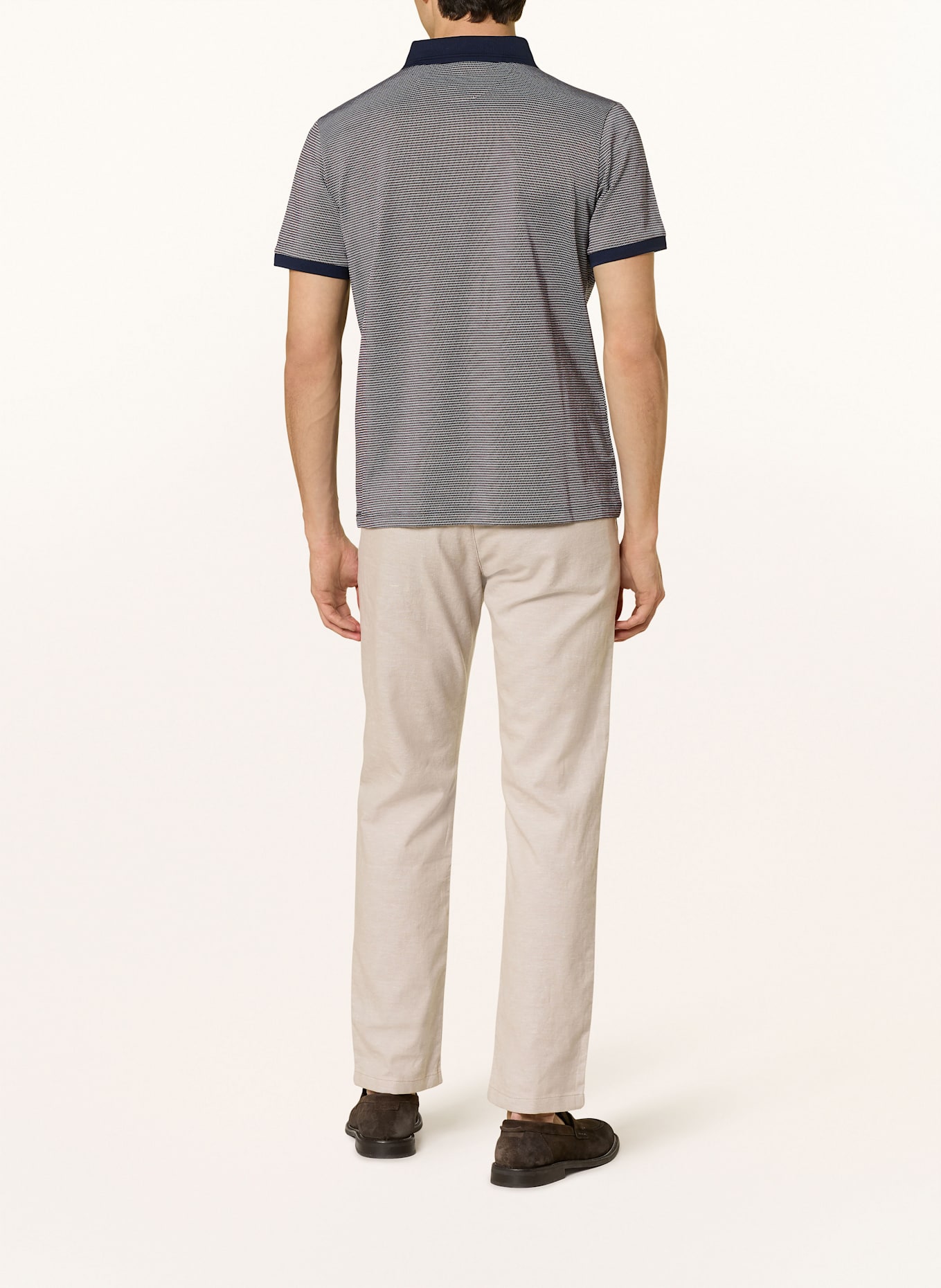RAGMAN Jersey-Poloshirt, Farbe: BRAUN/ DUNKELBLAU/ WEISS (Bild 3)