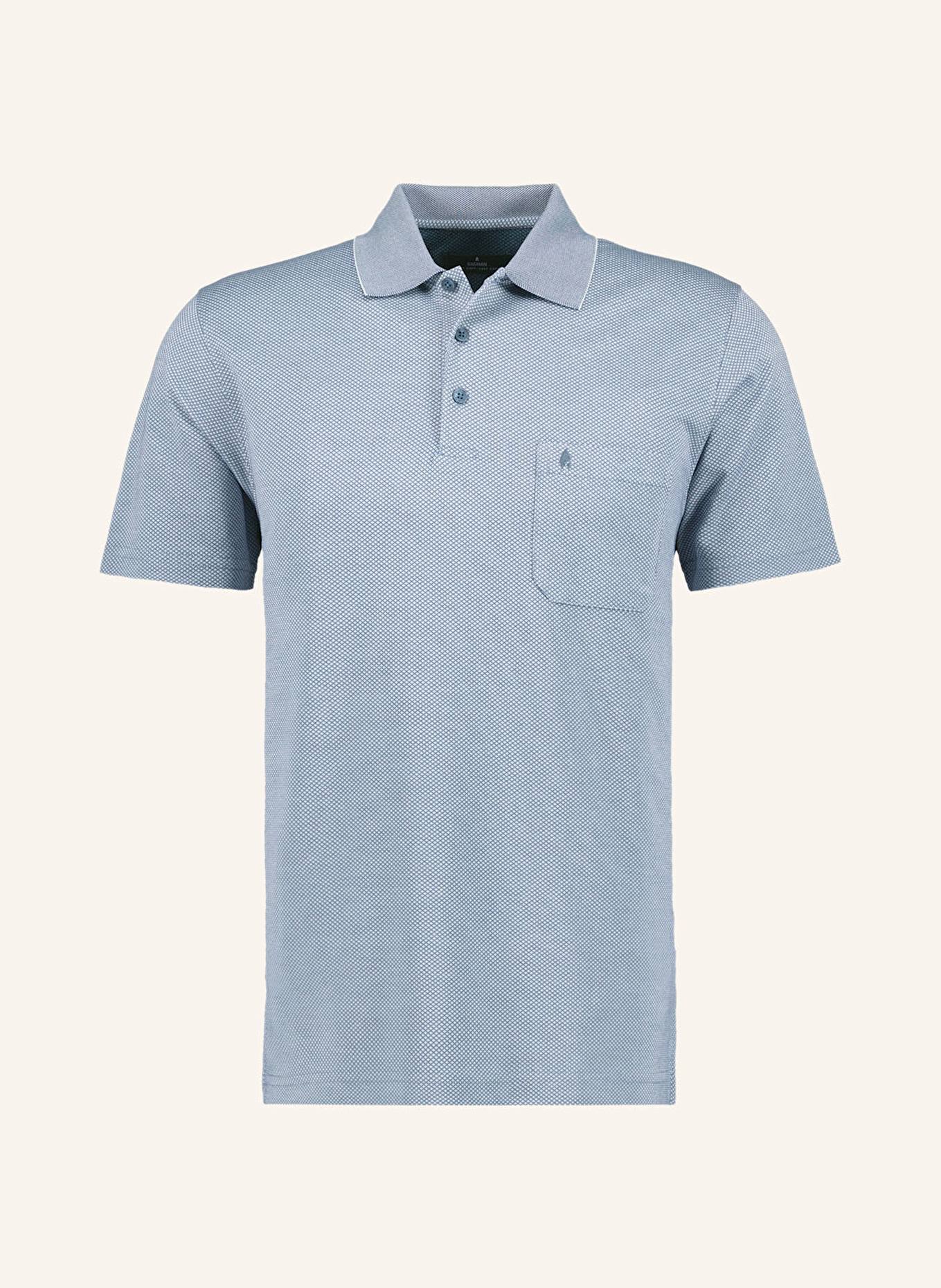 RAGMAN Piqué polo shirt: BLUE
