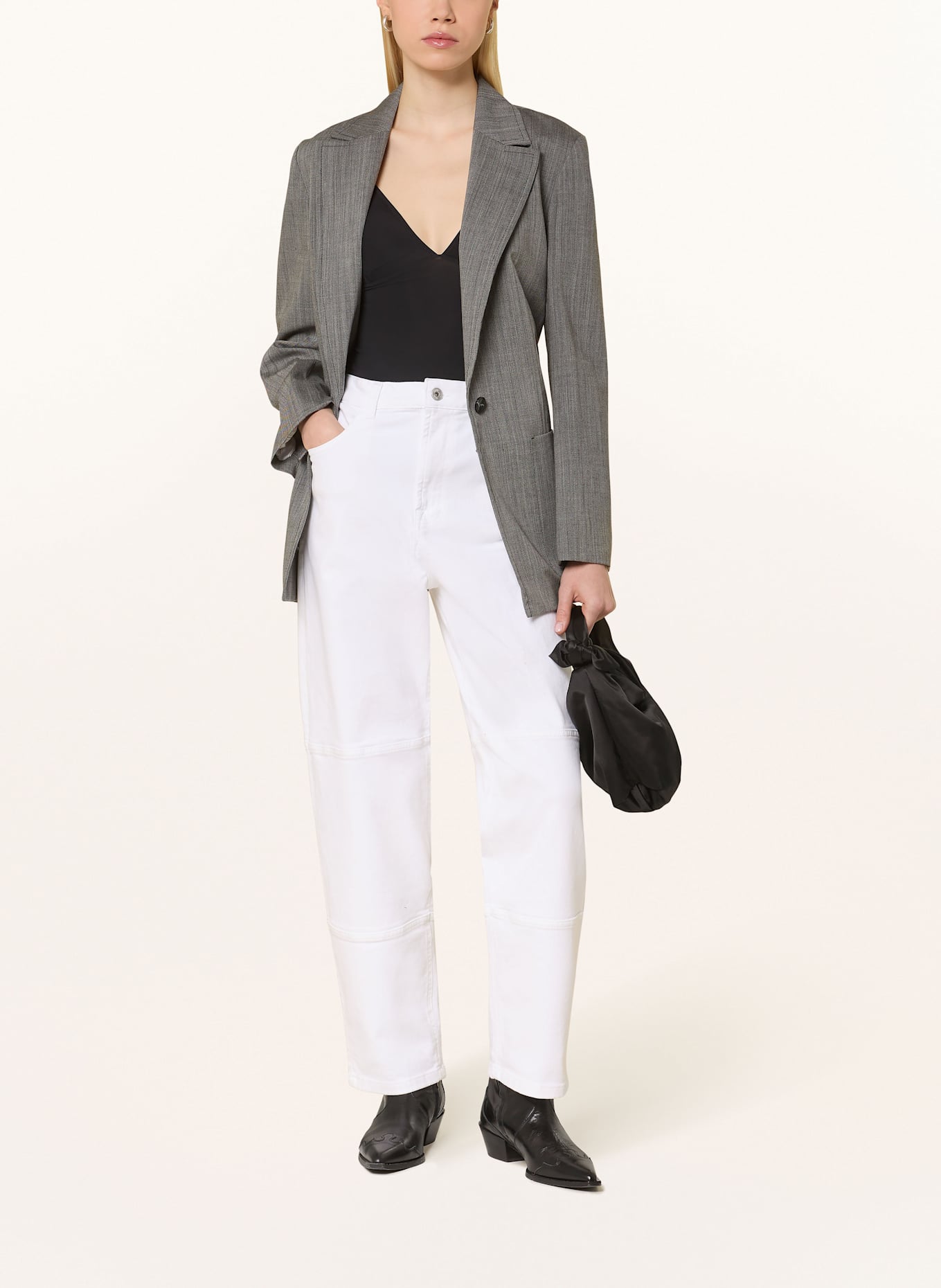 ICHI Wide Leg Jeans IHZIGGY: 114800 Blanc de Blanc