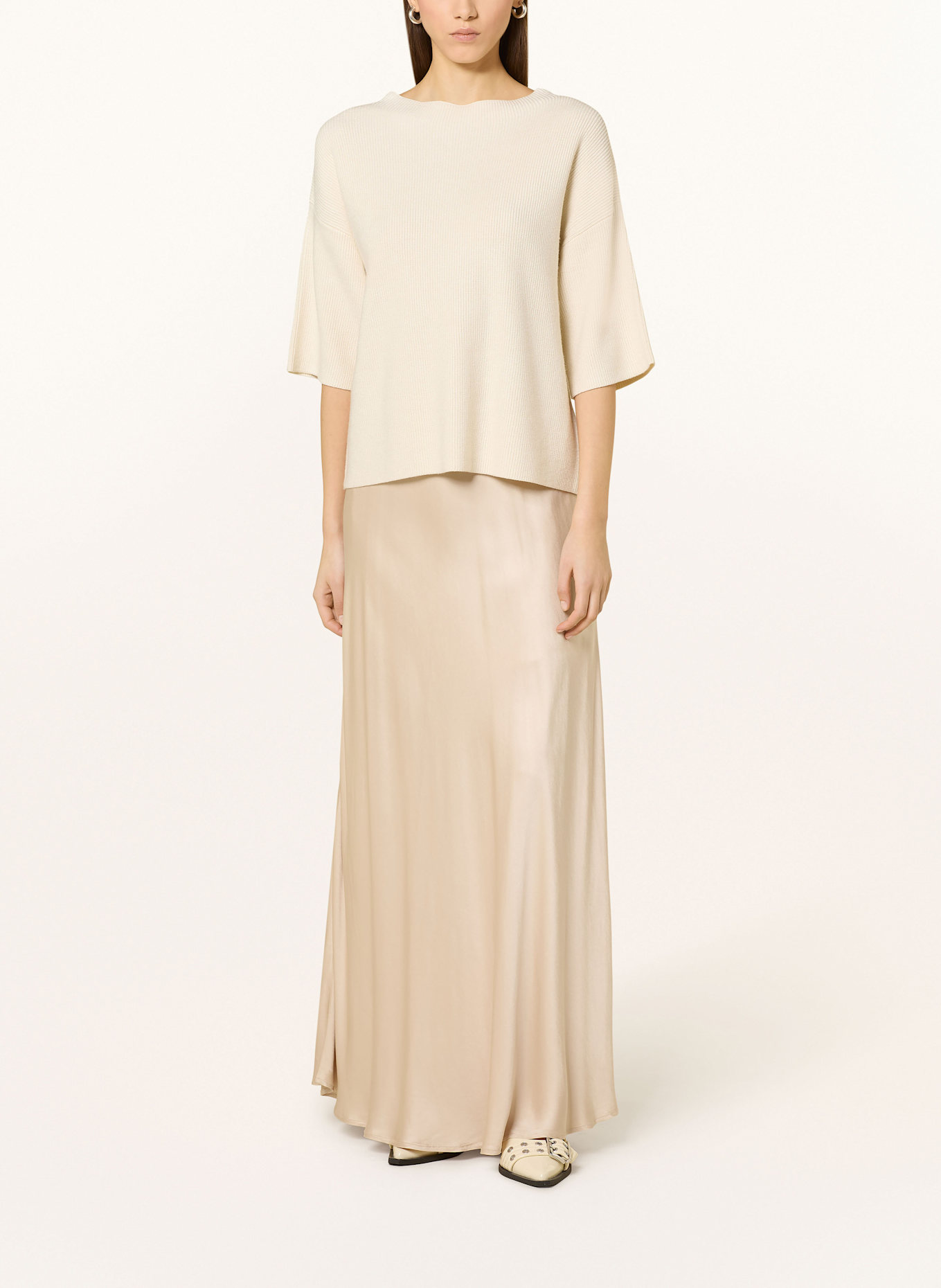 ICHI Pullover IHBOSTON mit 3/4-Arm: ECRU