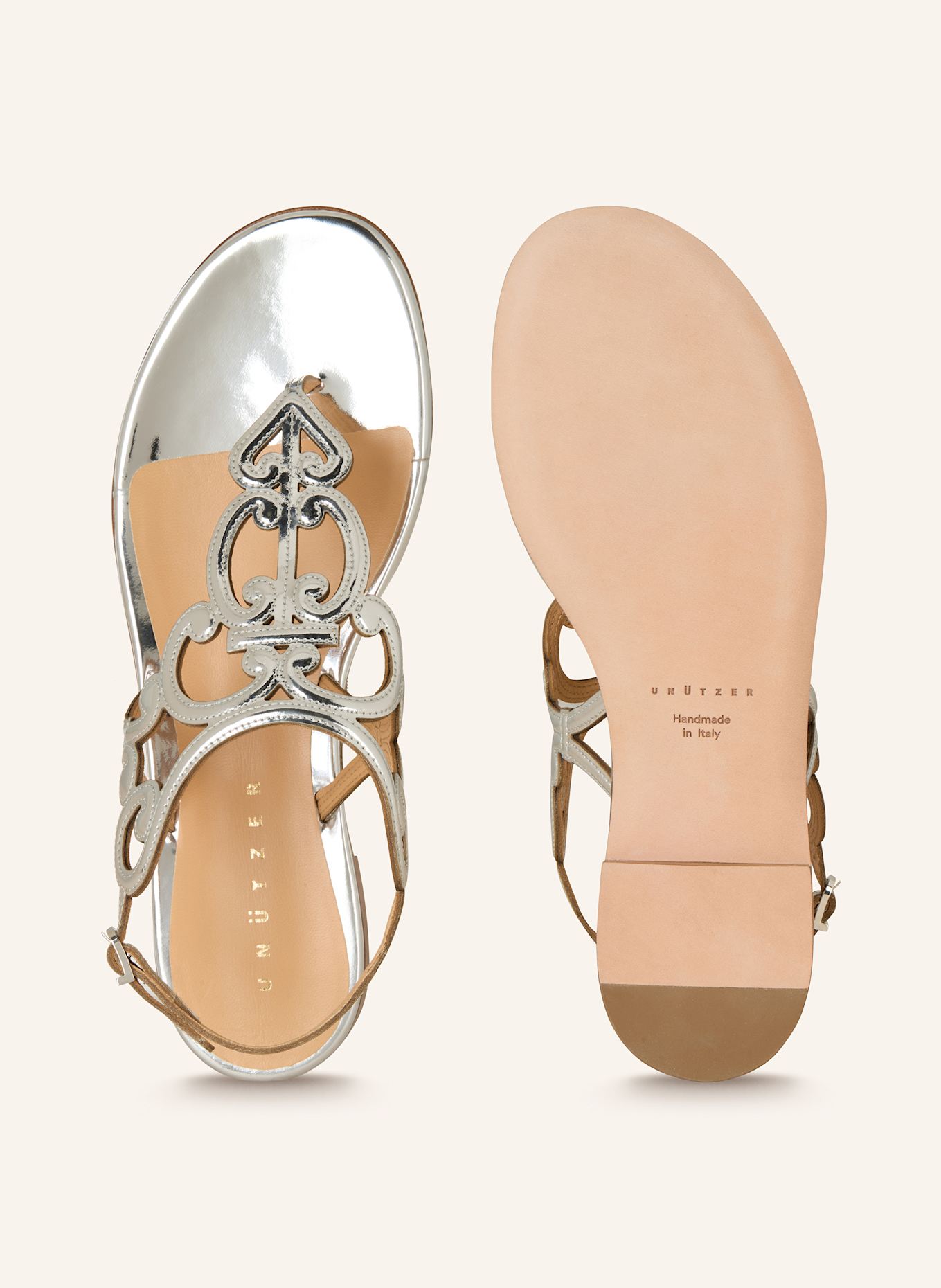 UNÜTZER Zehentrenner: SILBER