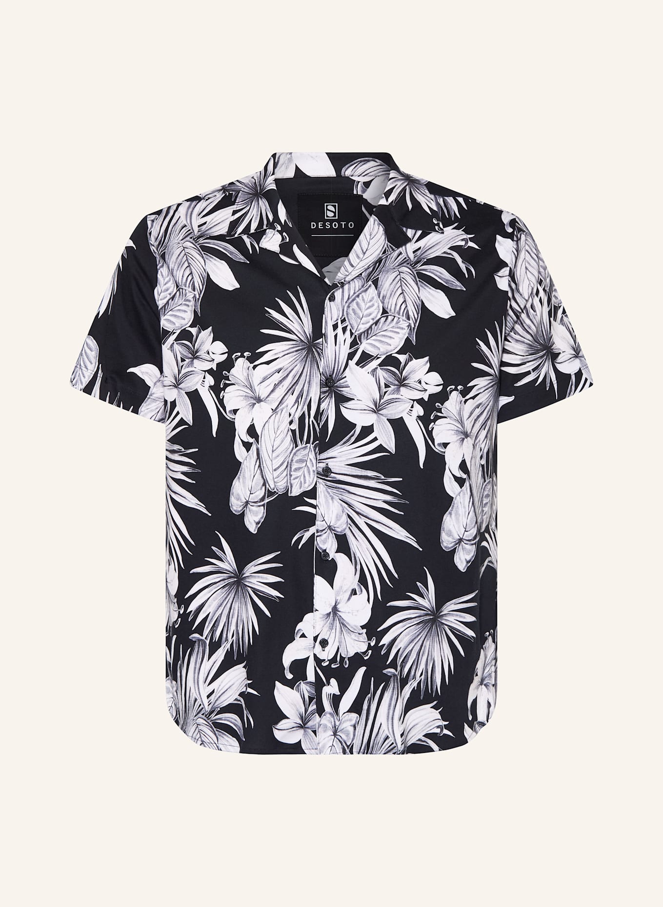DESOTO Resorthemd LIDO Regular Fit: SCHWARZ / WEISS