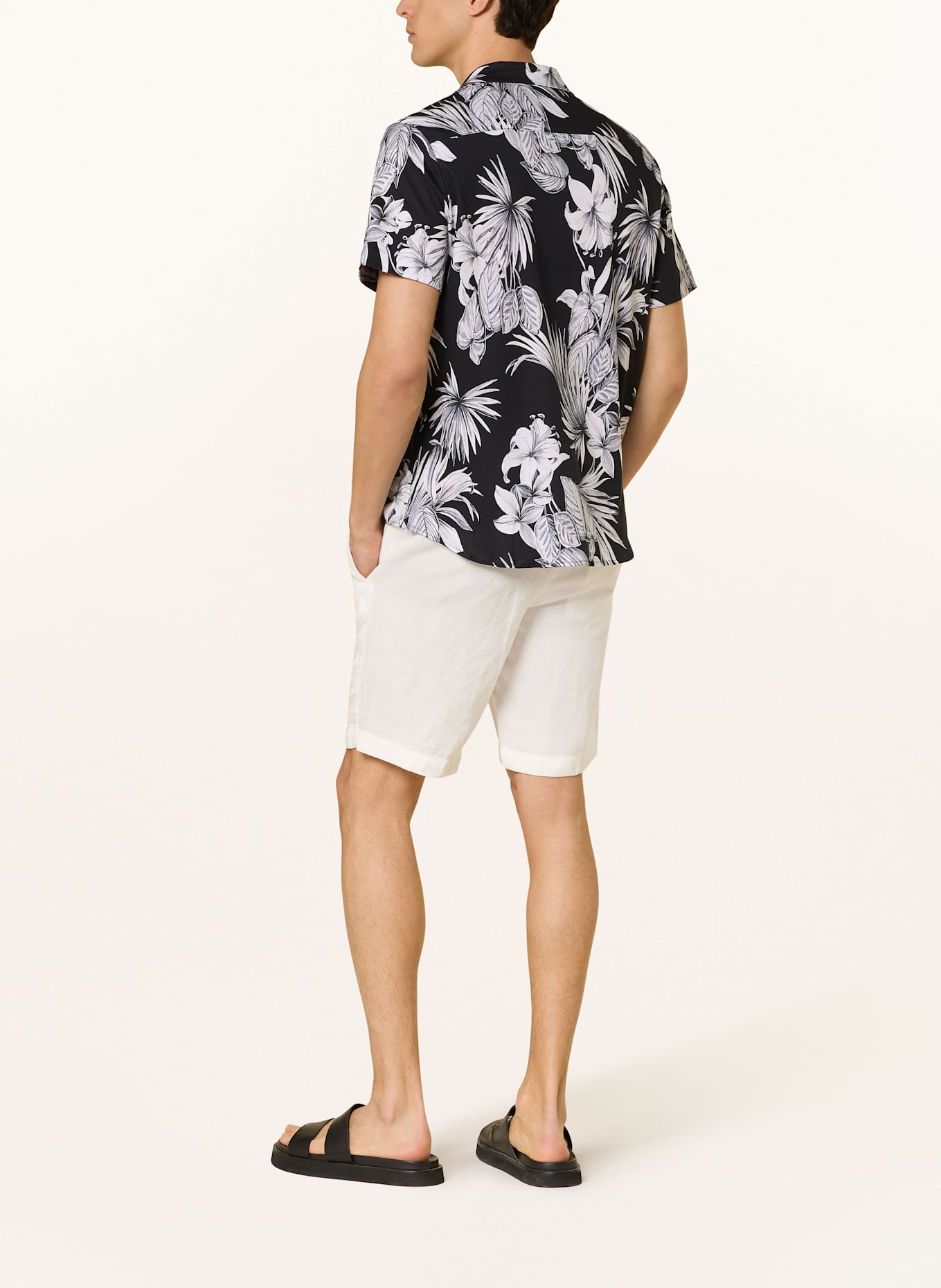 DESOTO Resorthemd LIDO Regular Fit: SCHWARZ / WEISS