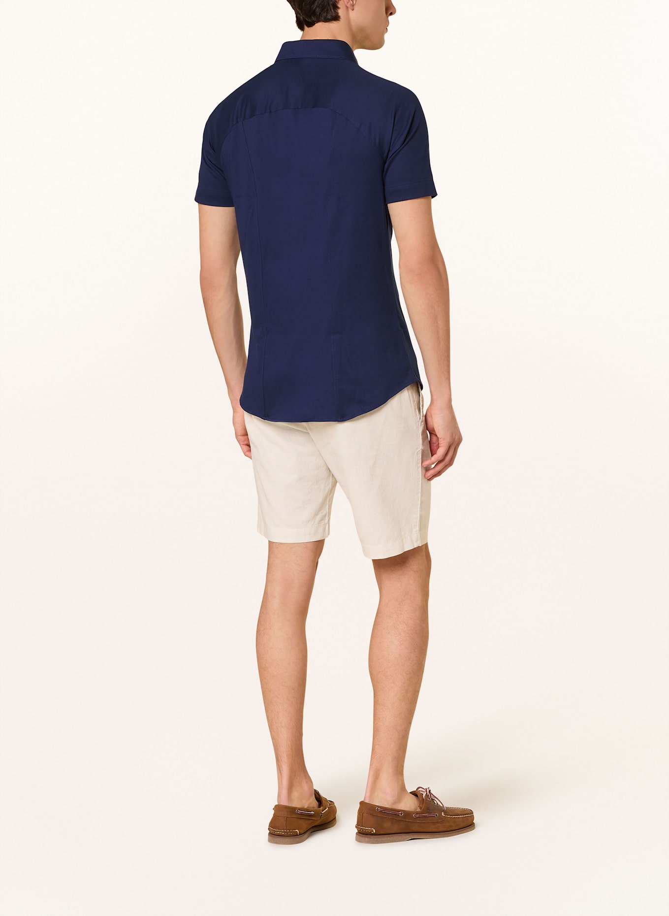 DESOTO Overhemd met korte mouwen Extra Slim Fit: DONKERBLAUW