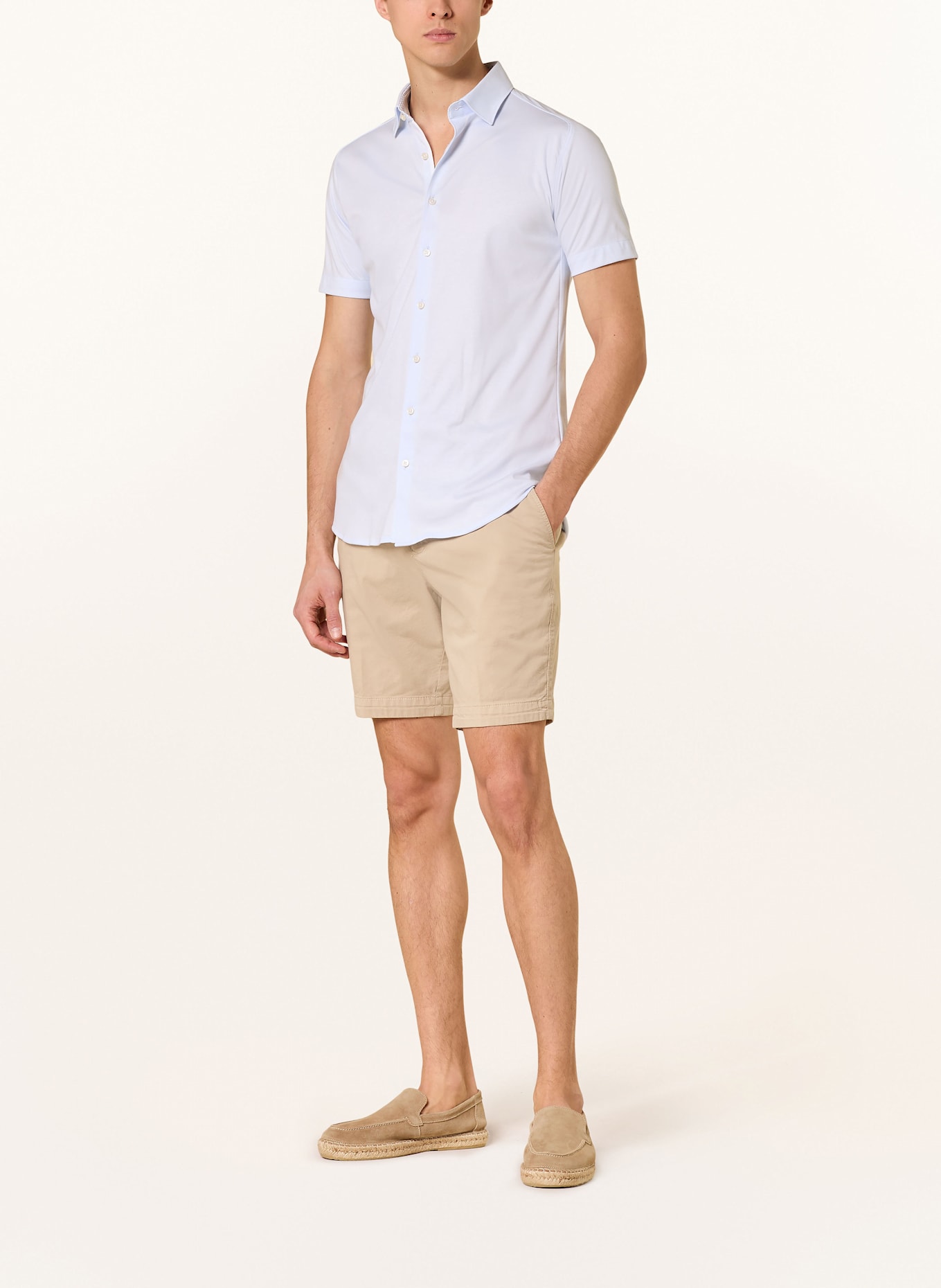 DESOTO Kurzarm-Hemd Extra Slim Fit: HELLBLAU