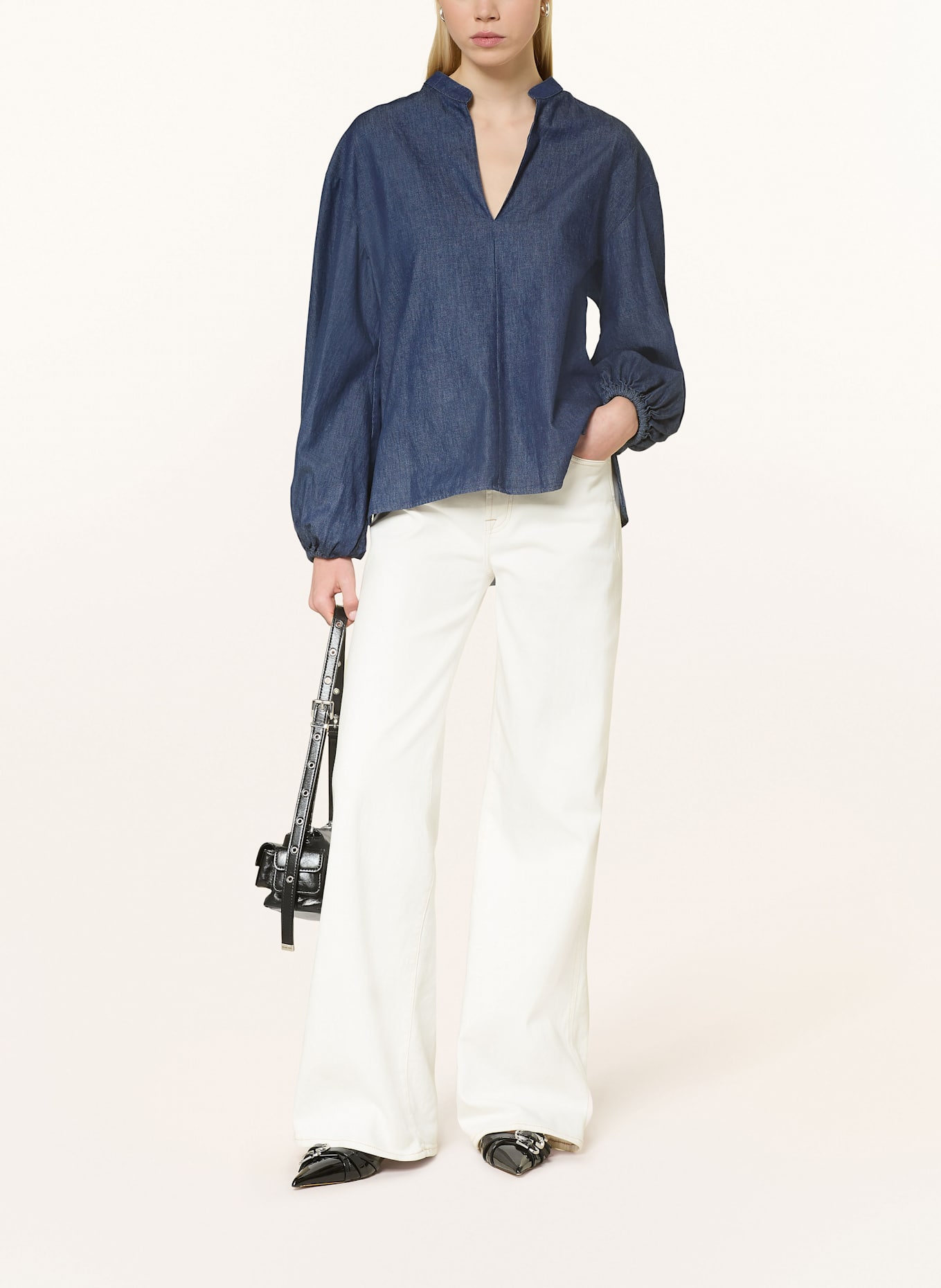 Dondup Jeansbluse: DUNKELBLAU