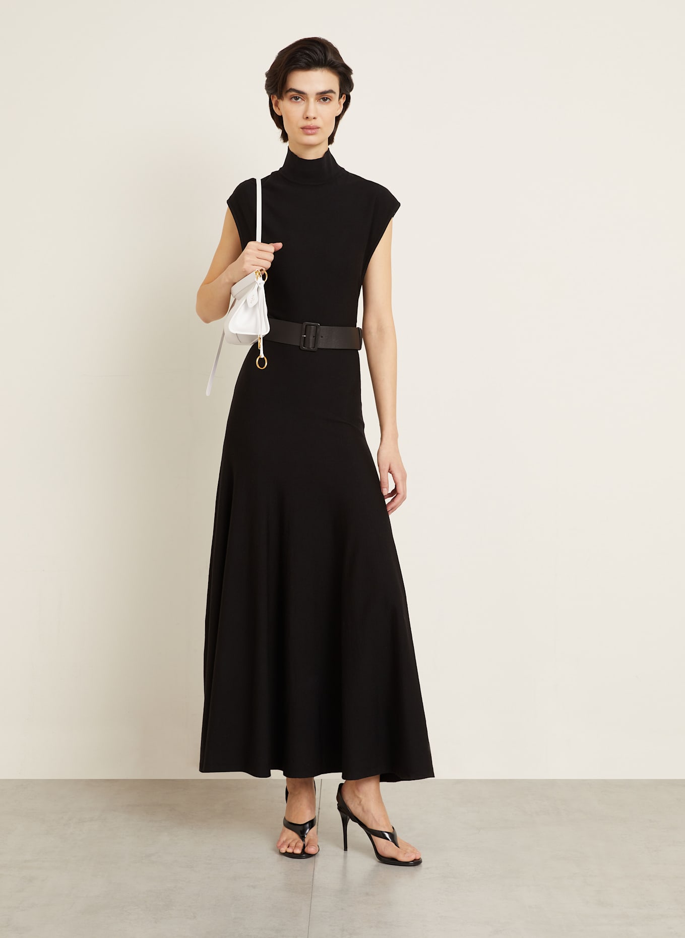 ALAÏA Torba na ramię EAST WEST MEDIUM: BIAŁY