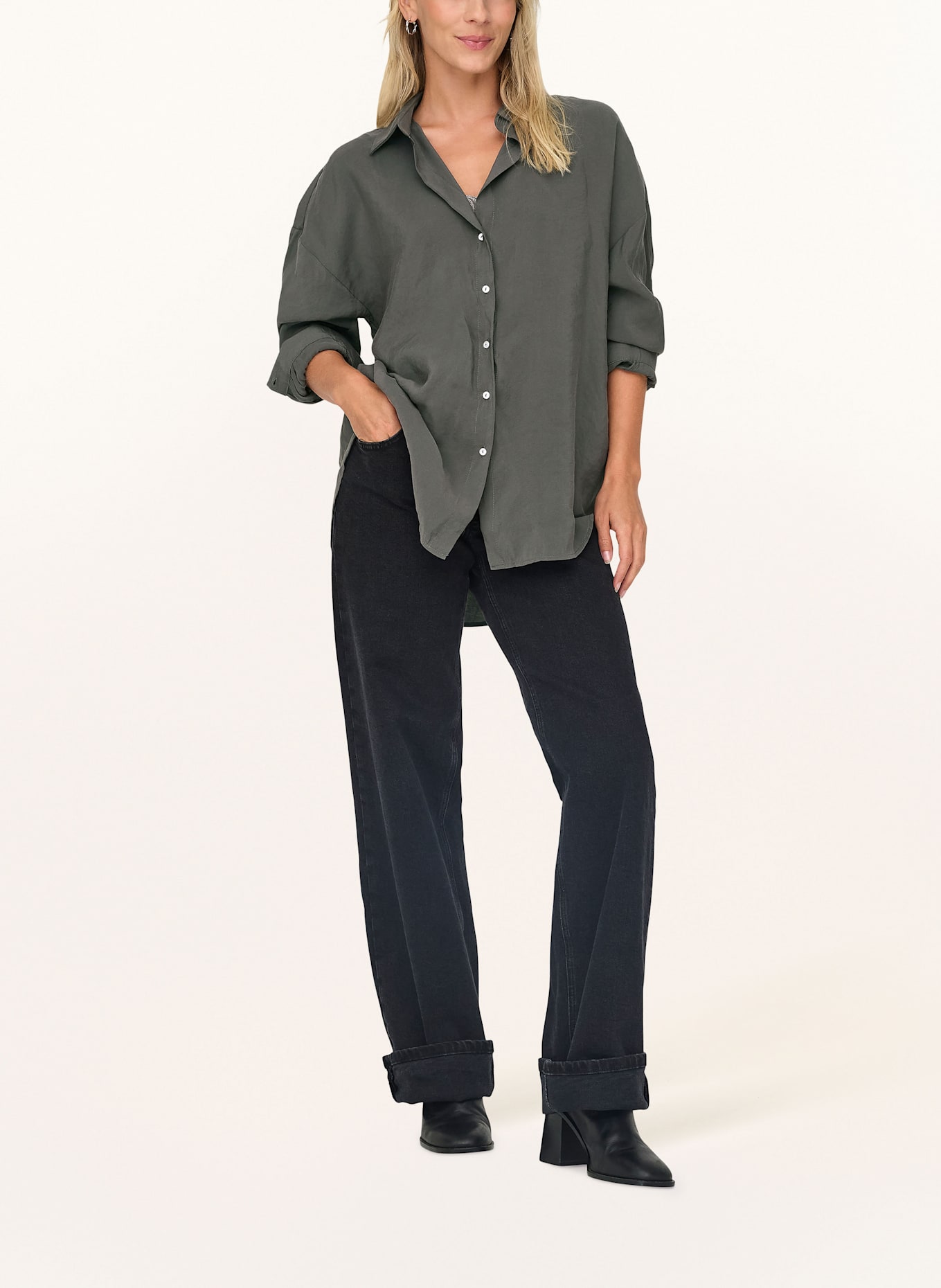 ONLY Hemdbluse: GRAU