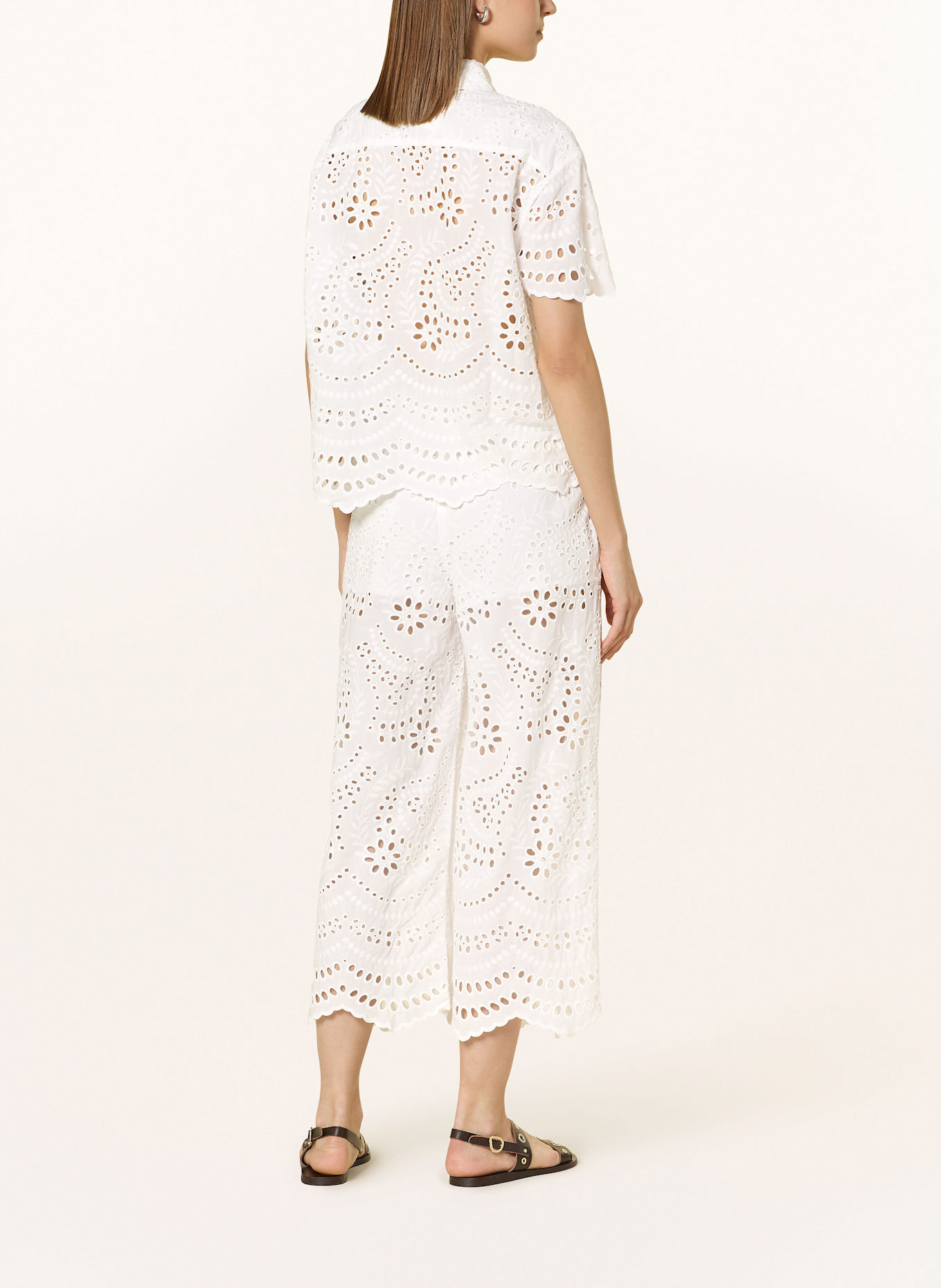 ONLY Kuloty z dziurkowanej koronki: BIAŁY