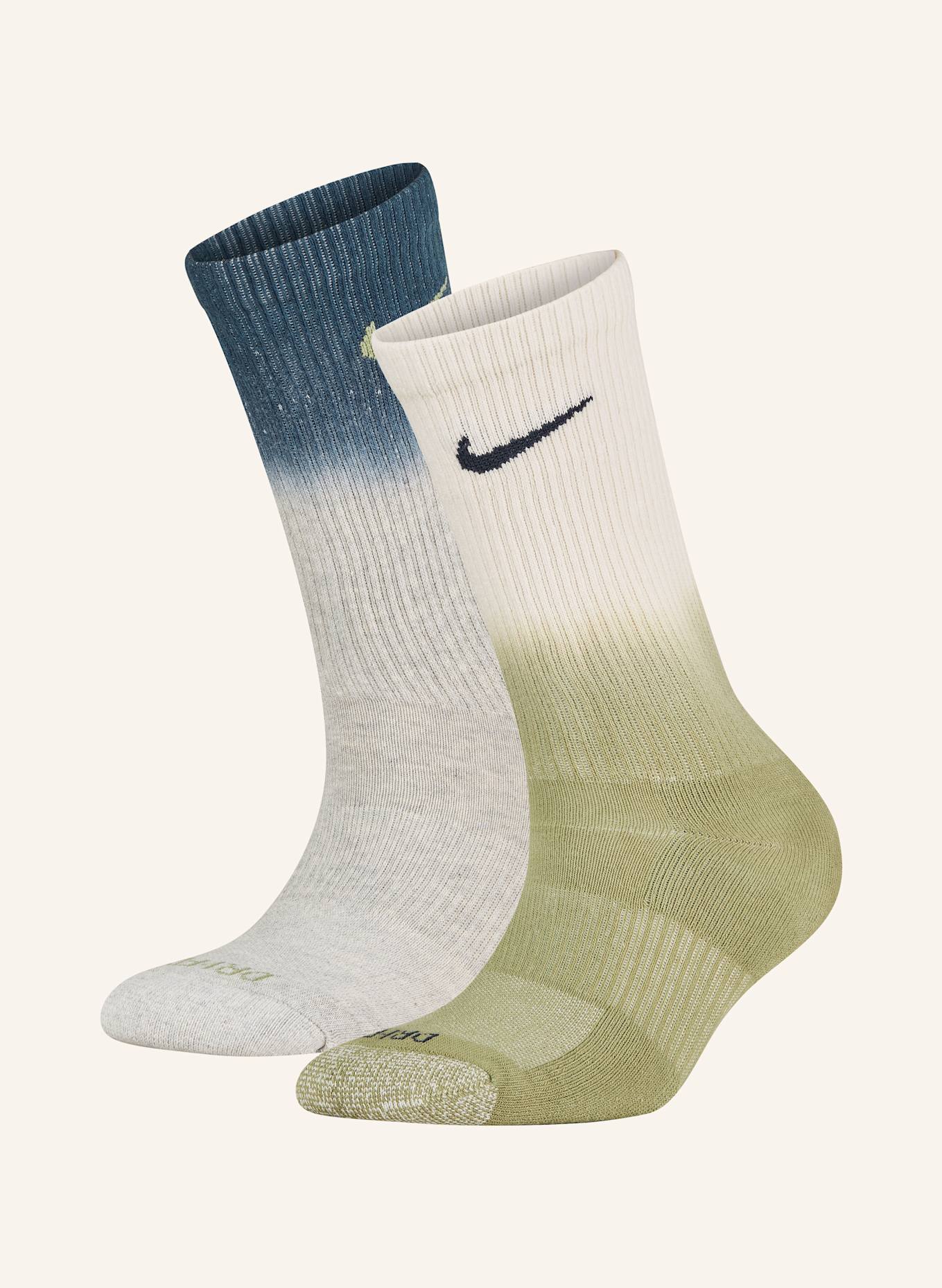 Nike Skarpety EVERYDAY PLUS CUSH CREW, 2 pary: JASNOCZARY / OLIWKOWY / PETROL