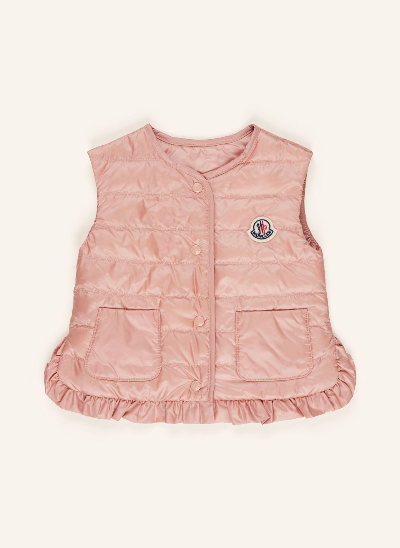 MONCLER enfant Daunenweste PORTIA mit Rüschen: ROSÉ