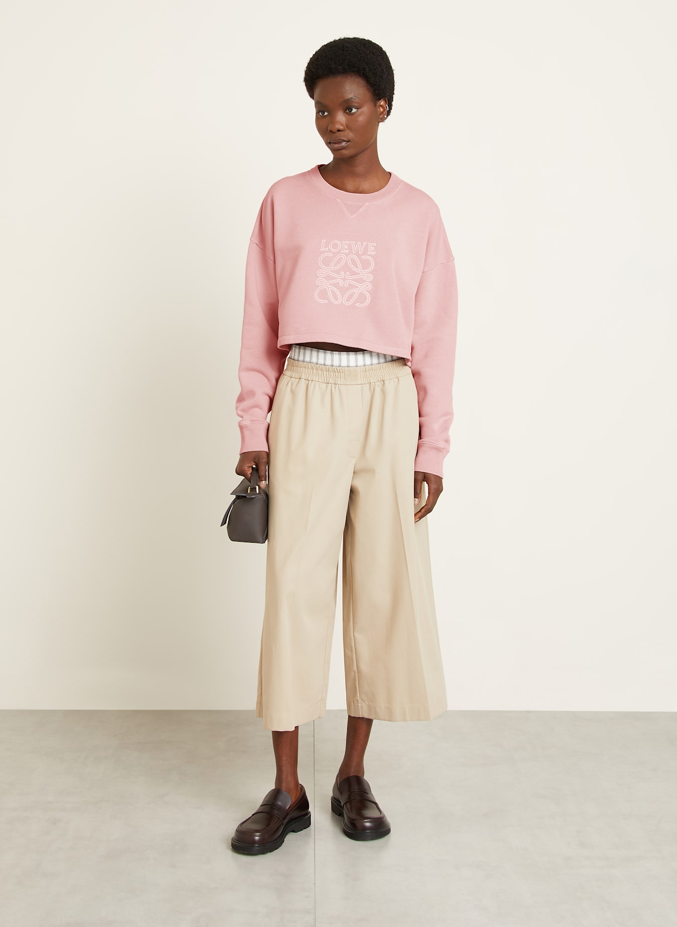 LOEWE Cropped-Sweatshirt: ROSA