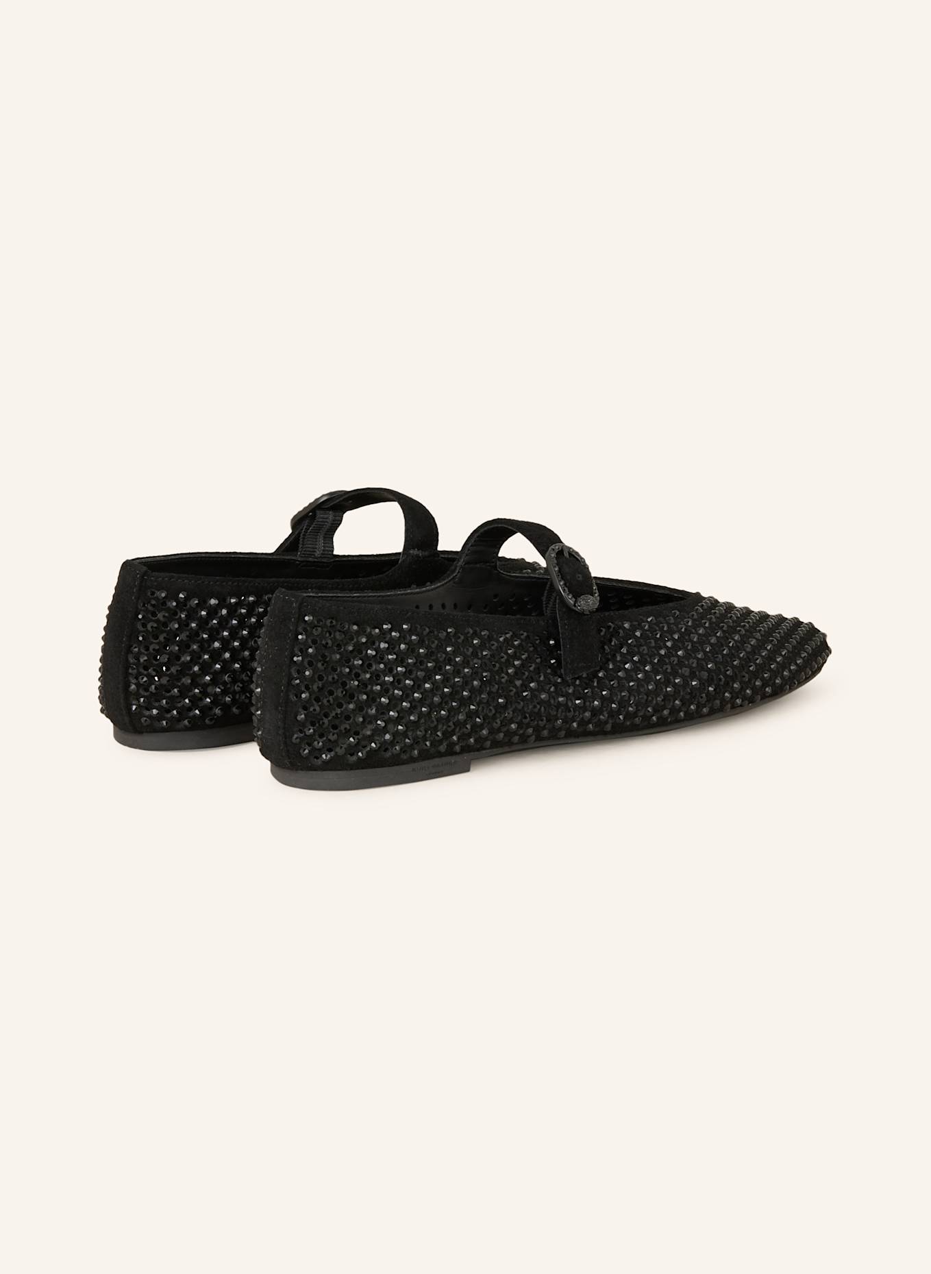 KURT GEIGER Ballerinas MAYFAIR mit Schmucksteinen: SCHWARZ