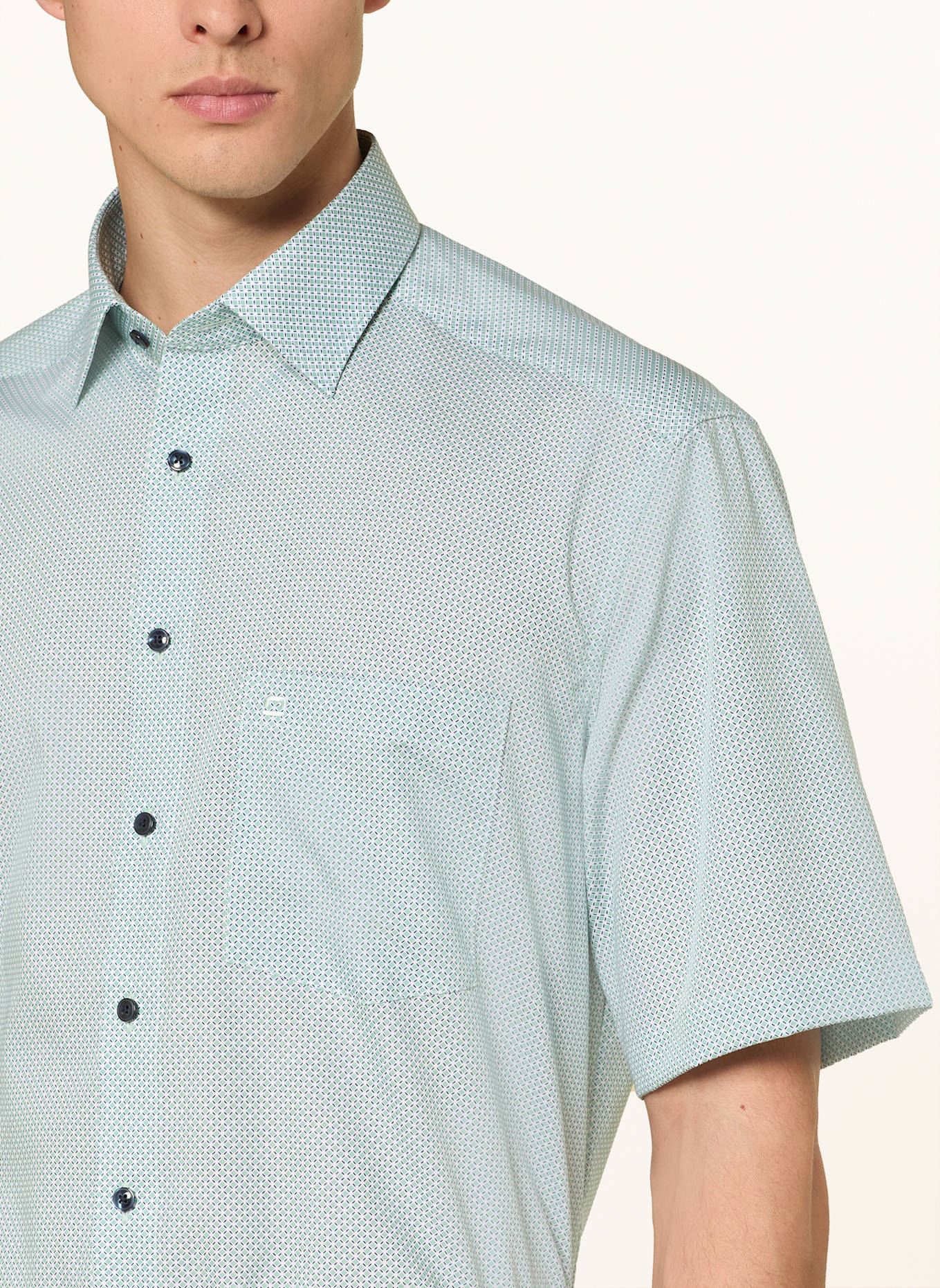 OLYMP Kurzarm-Hemd Luxor comfort fit: HELLGRÜN