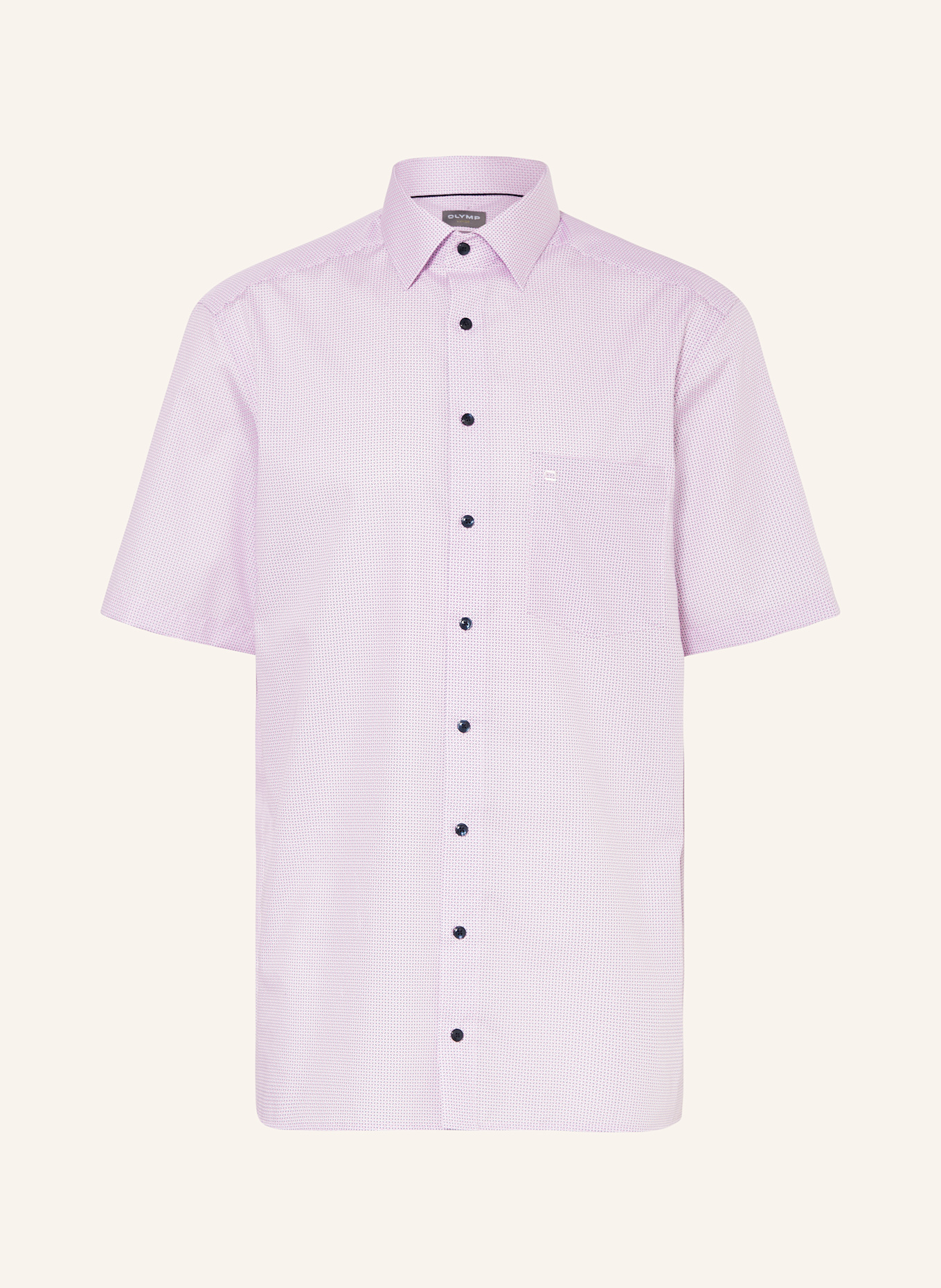 OLYMP Kurzarm-Hemd Luxor comfort fit: ROSA / DUNKELBLAU / WEISS