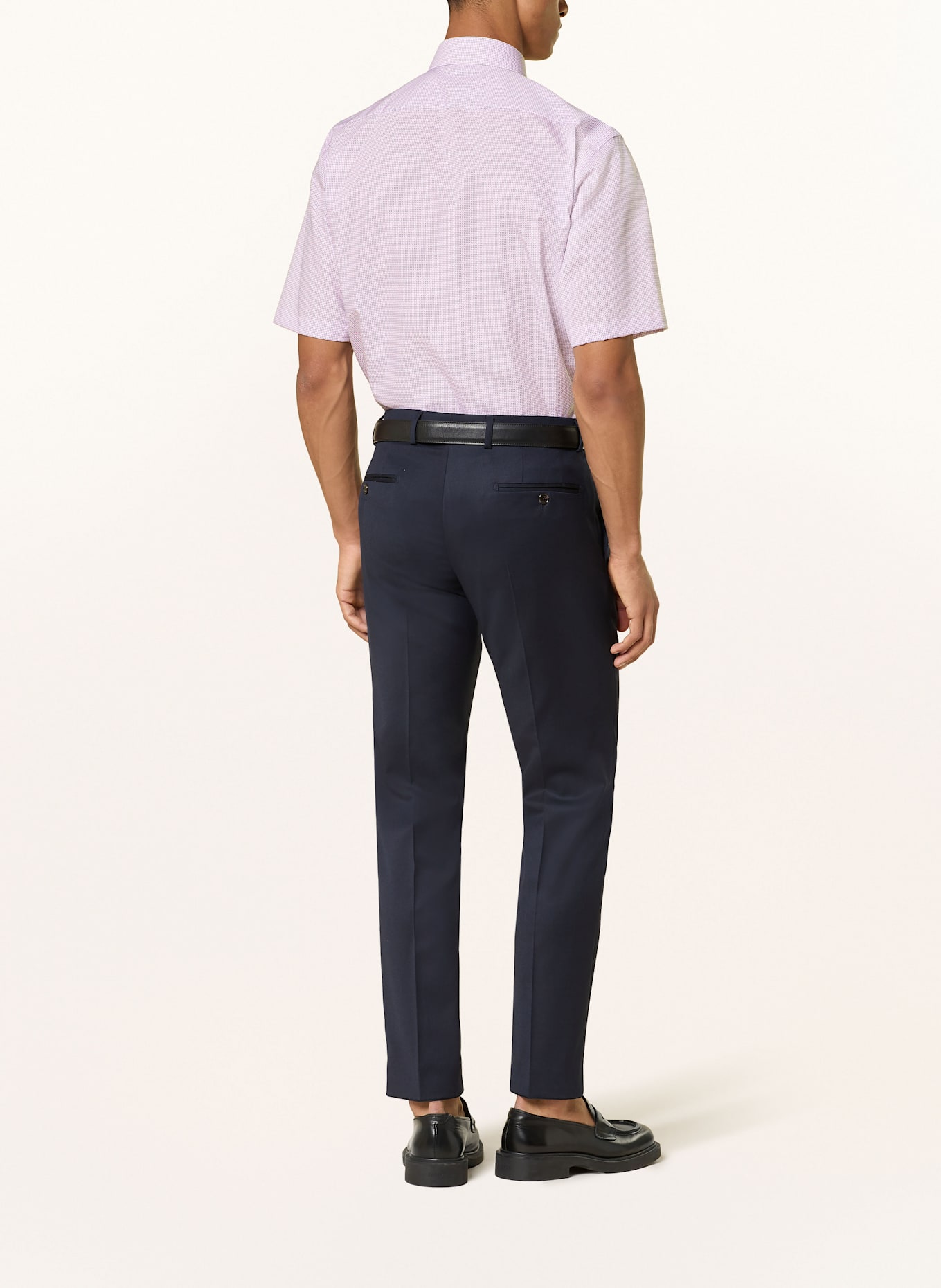 OLYMP Kurzarm-Hemd Luxor comfort fit: ROSA / DUNKELBLAU / WEISS