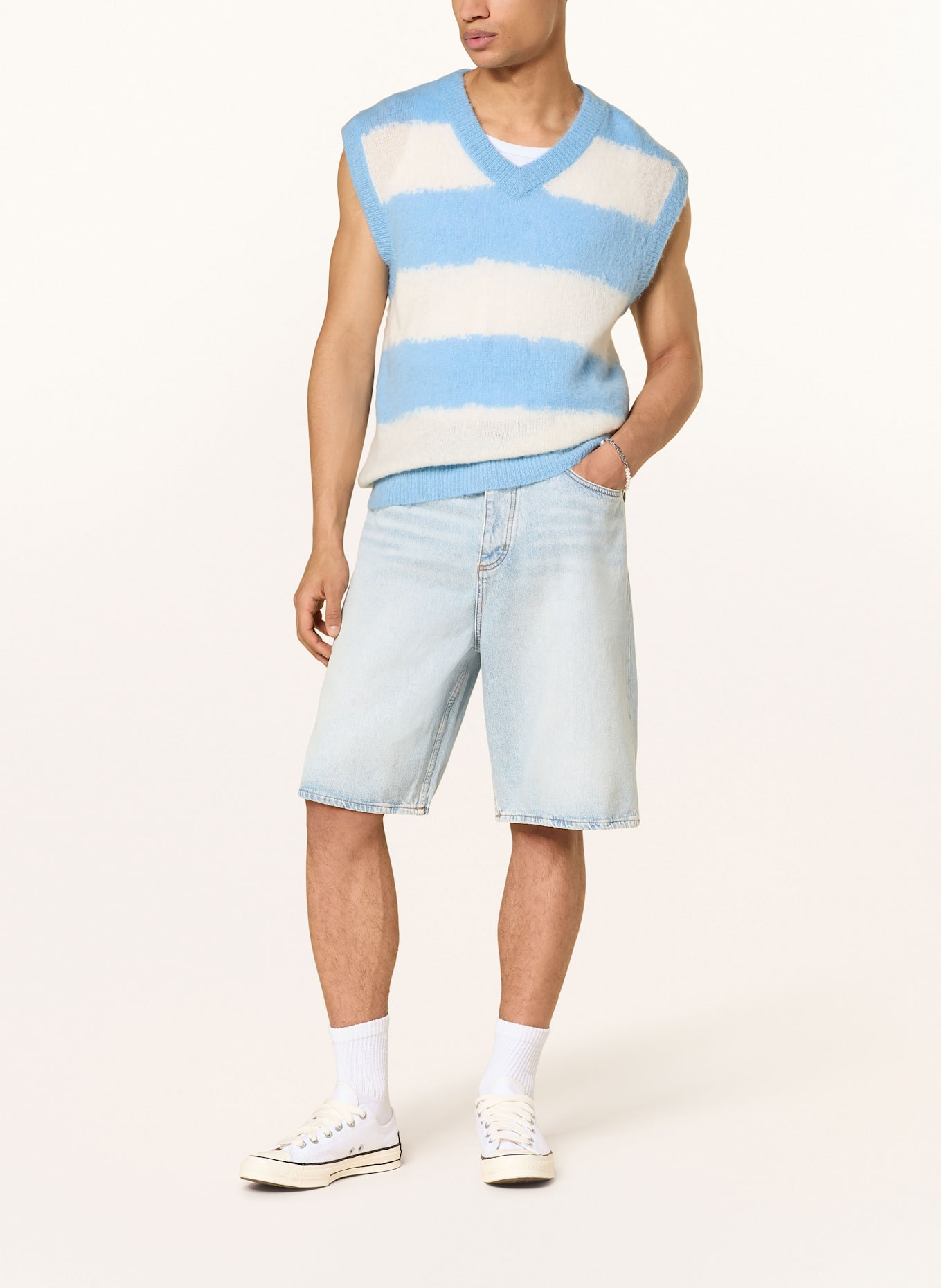 HUGO Džíny MASON Loose Baggy Fit: 448 TURQUOISE/AQUA