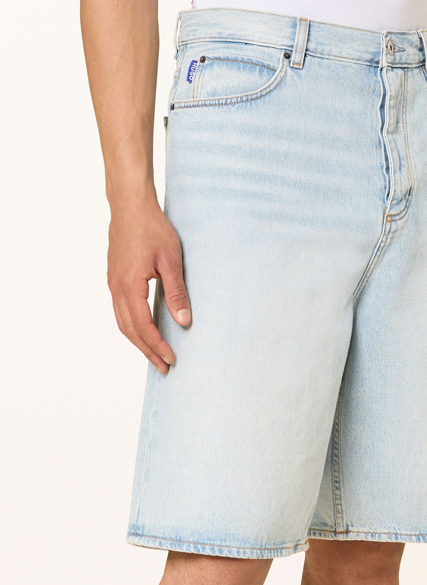 HUGO Džíny MASON Loose Baggy Fit: 448 TURQUOISE/AQUA