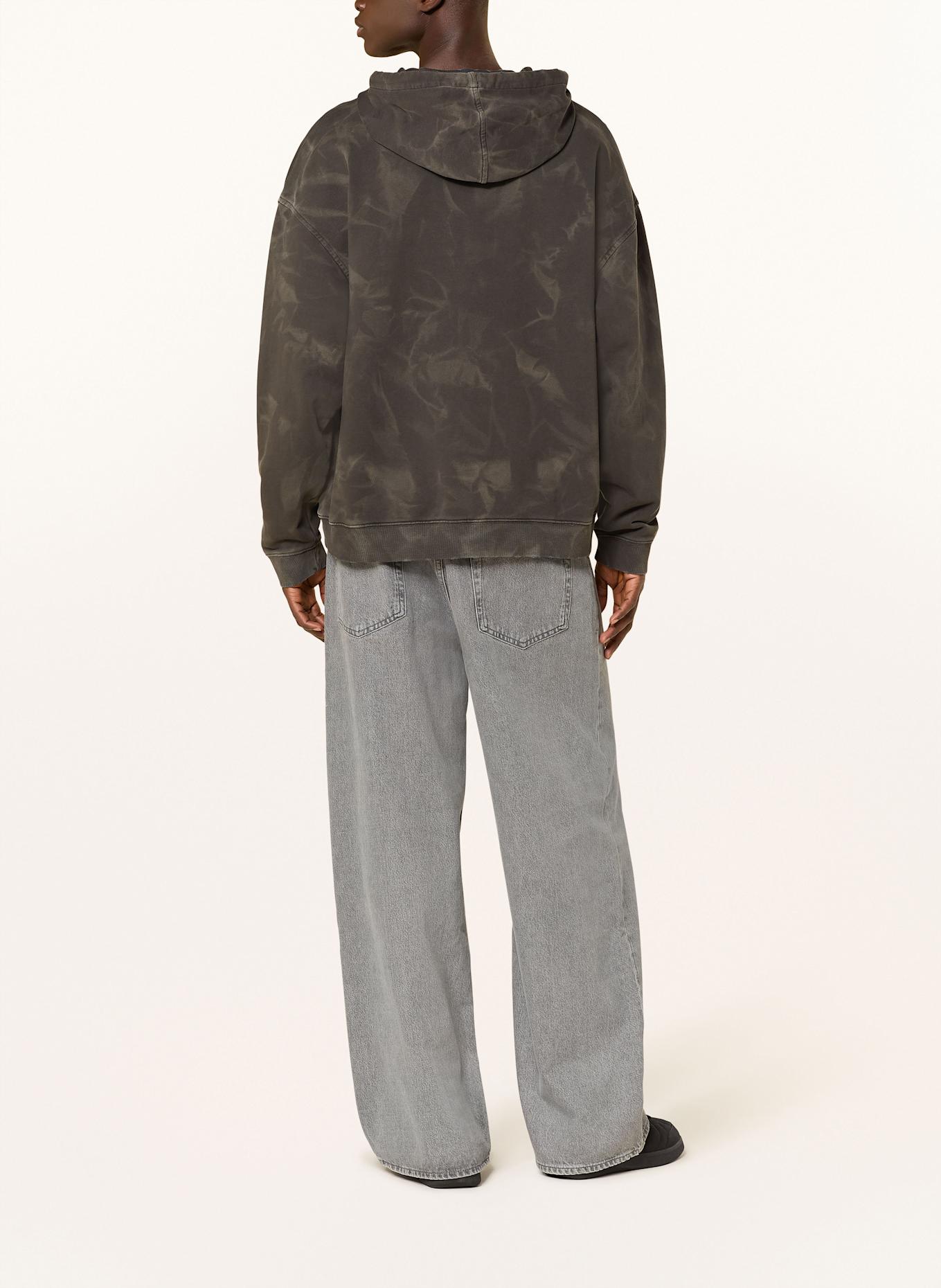 HUGO BLUE Polo hoodie NUSTROODY: BLACK/ GRAY
