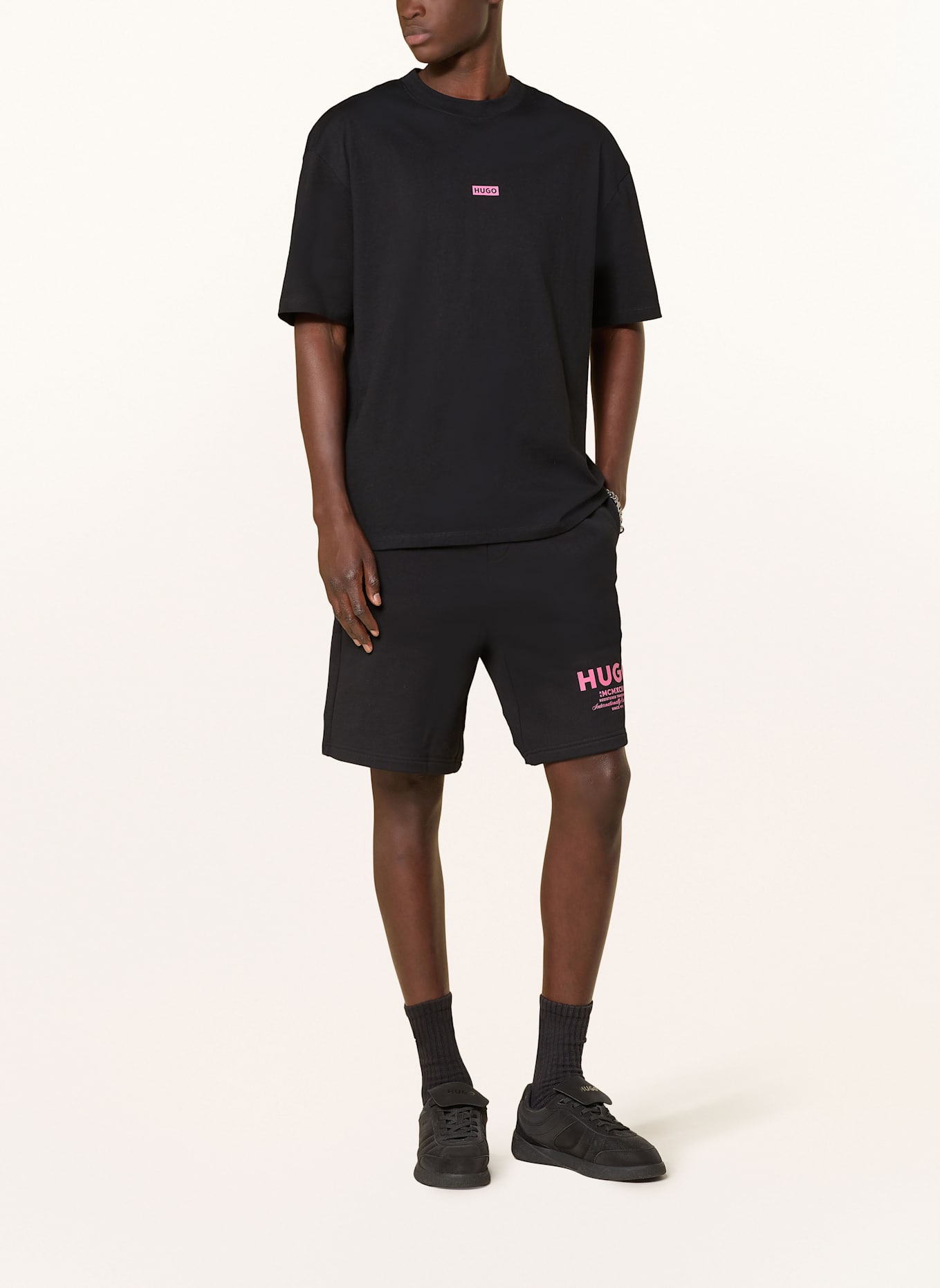 HUGO Sweat shorts NOMARIO: BLACK