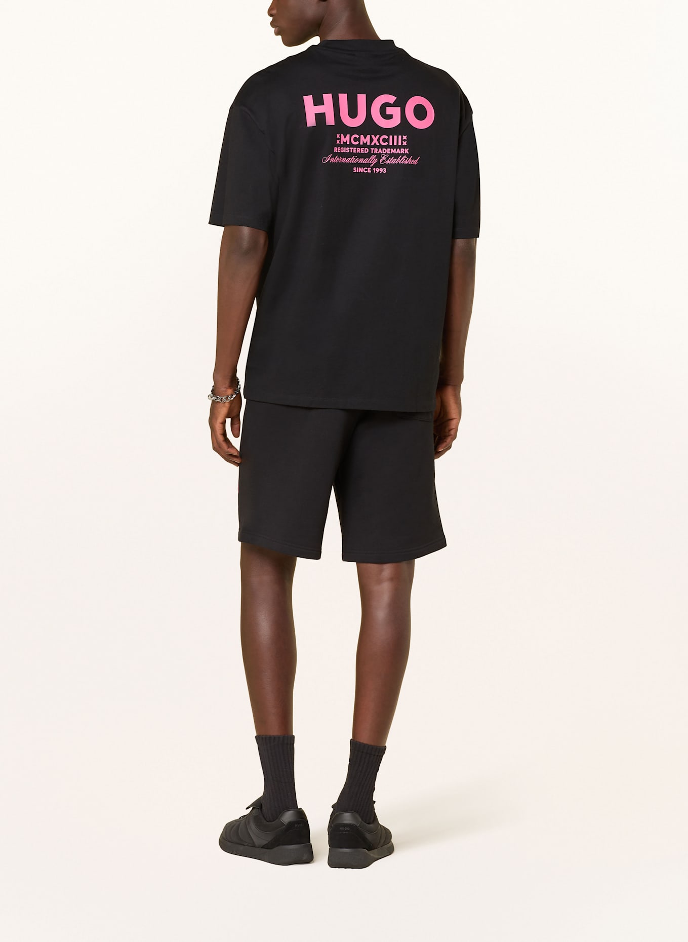 HUGO Sweat shorts NOMARIO: BLACK